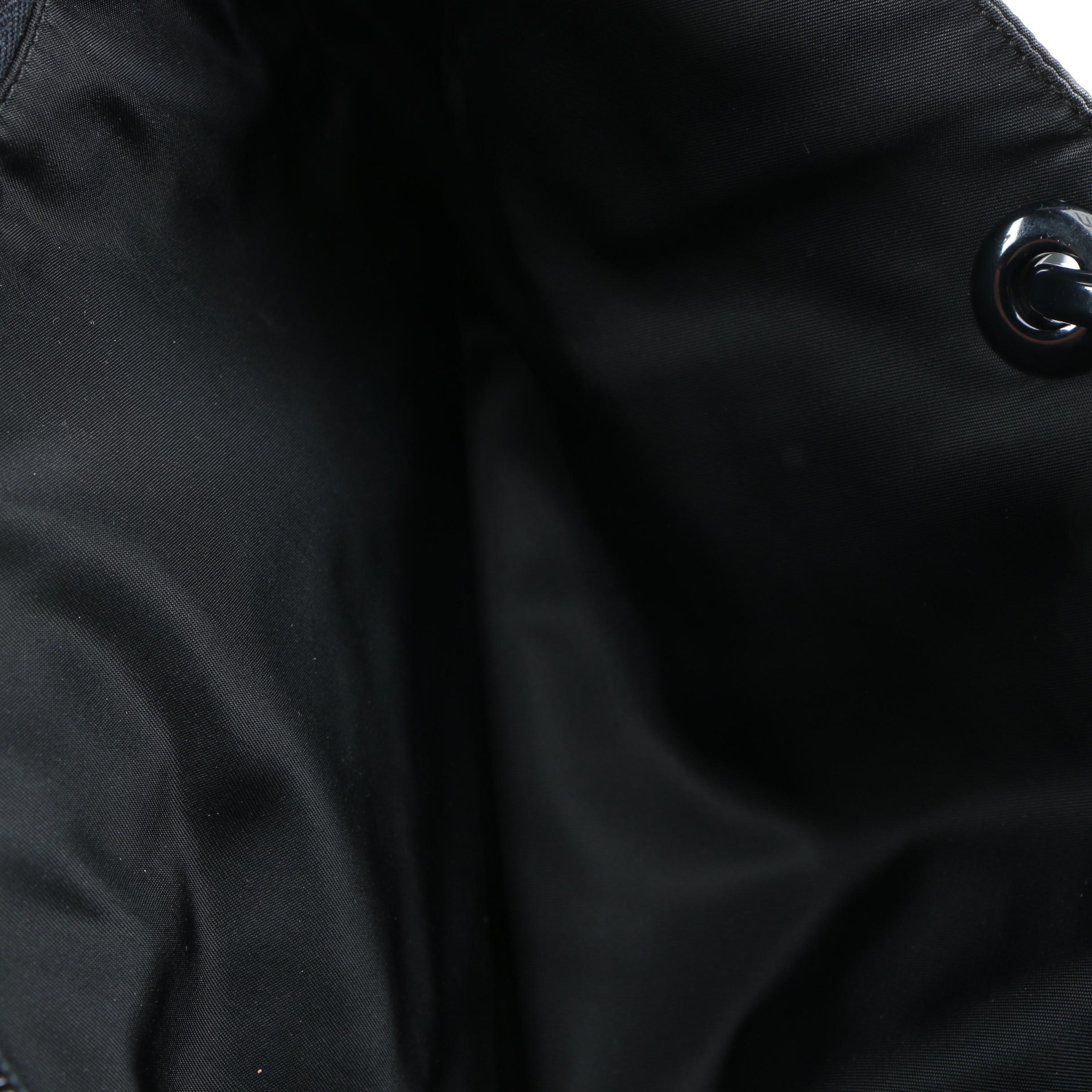 Prada Ring Handle Tote in Black Tessuto Nylon