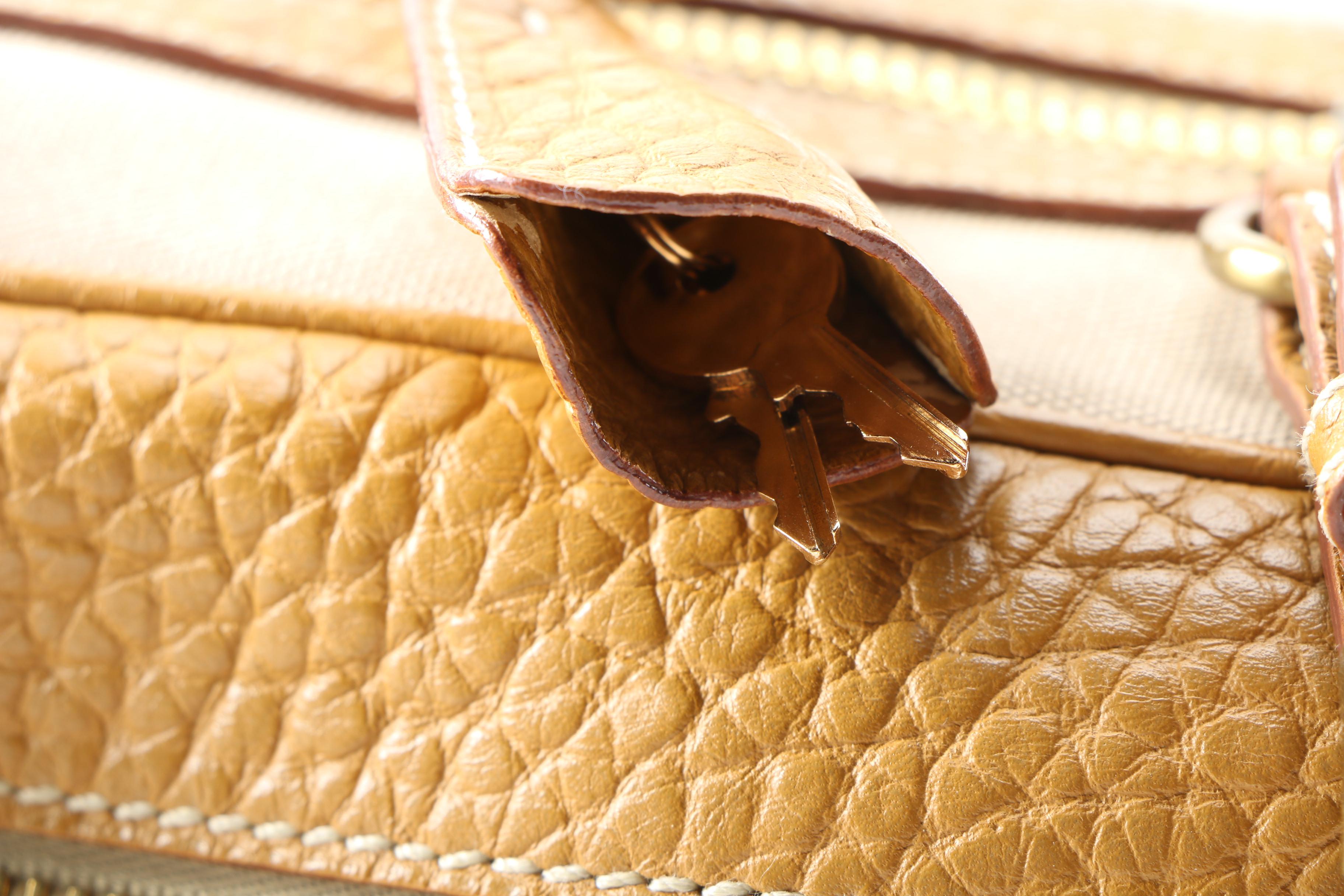 Prada Canapa and Berlino Satchel with Chain Link and Leather Straps