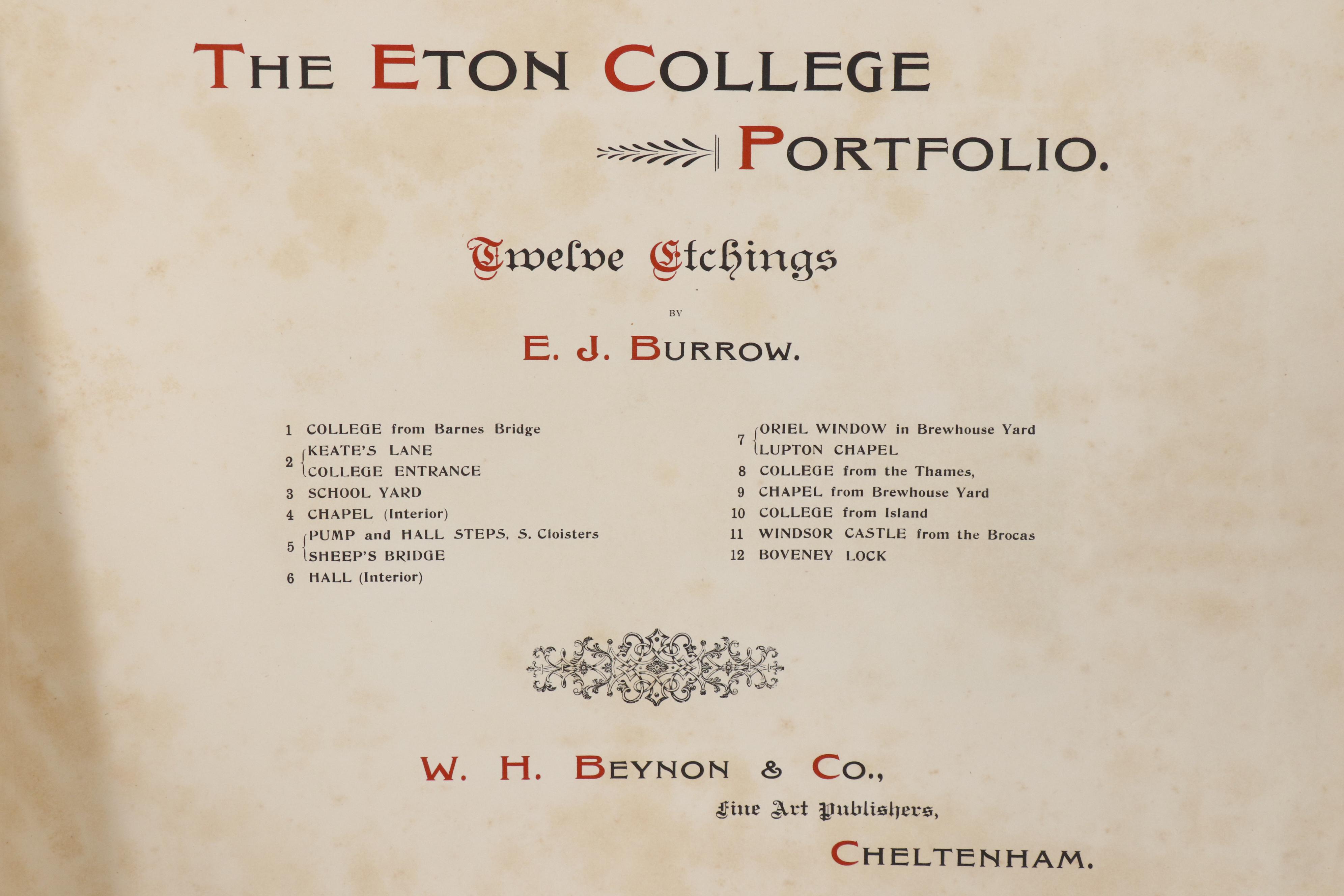"The Eaton College Portfolio" by Edward J. Burrow, Early 20th Century