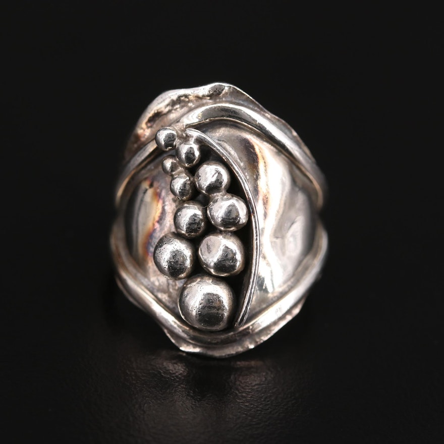 Sterling Silver Abstract Style Ring