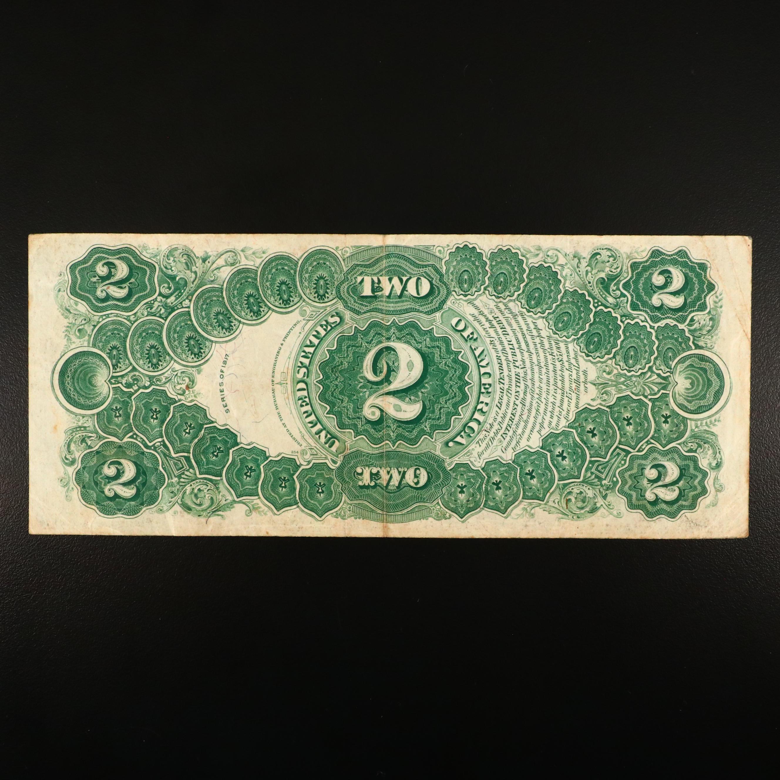 Set of Five Large Format Obsolete Antique U.S. Banknotes