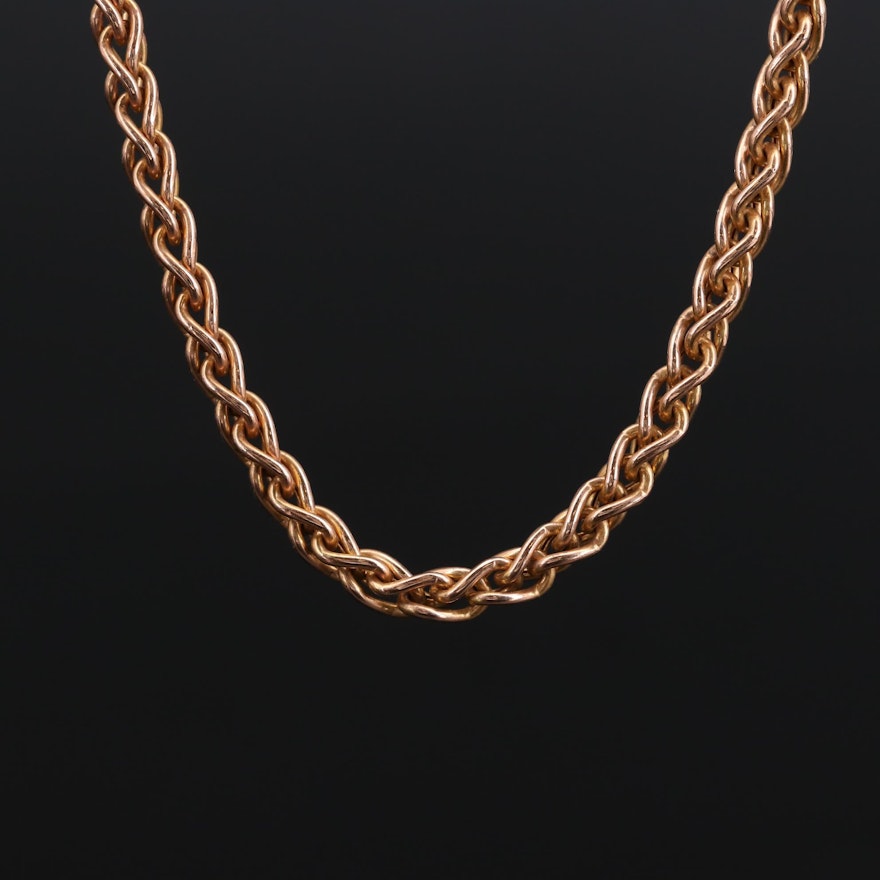 14K Yellow Gold Espiga Chain Necklace