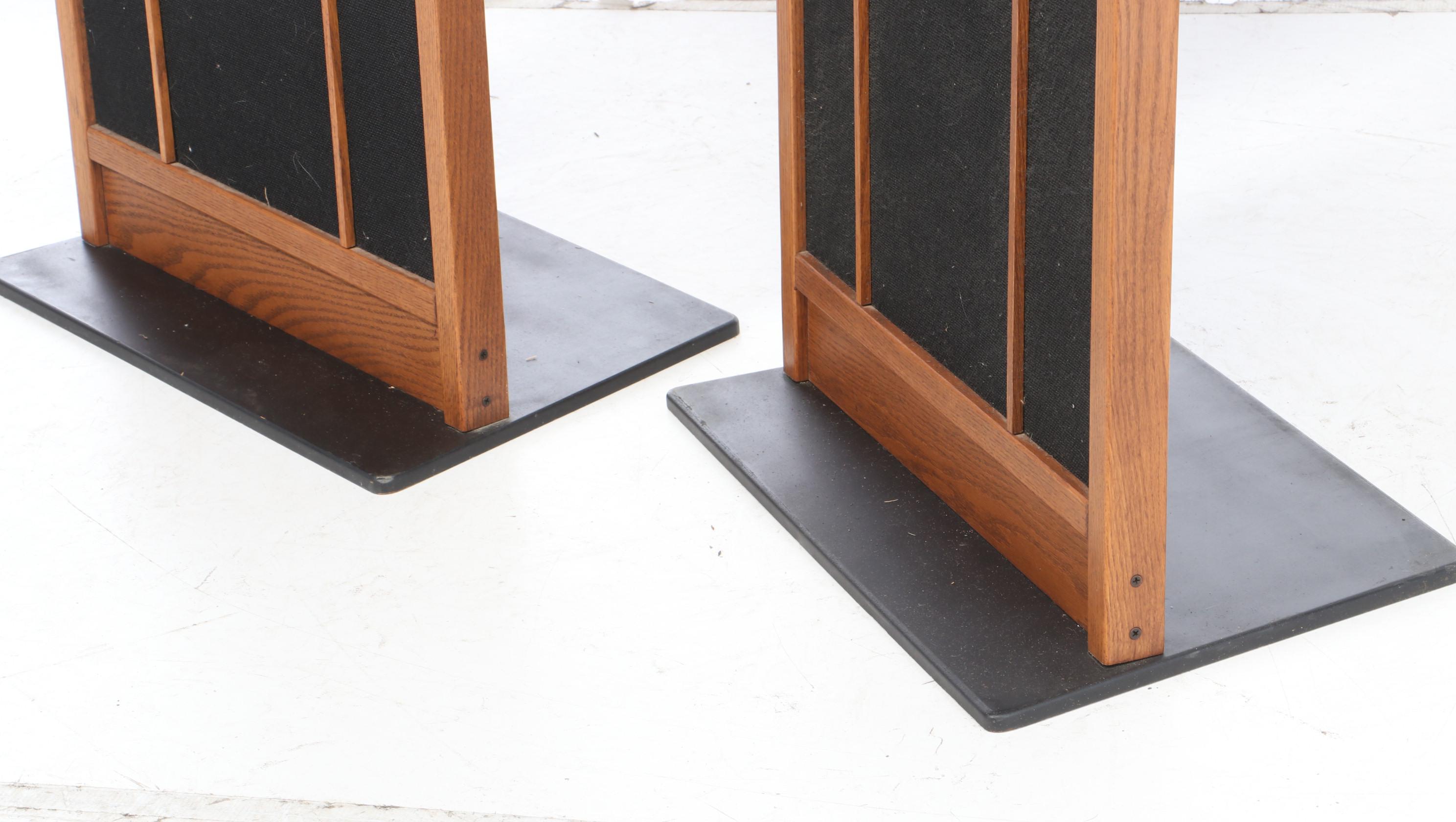 Magnaplanar Magnaplan MG-II Oak Framed Flat Panel Speakers, 1970s