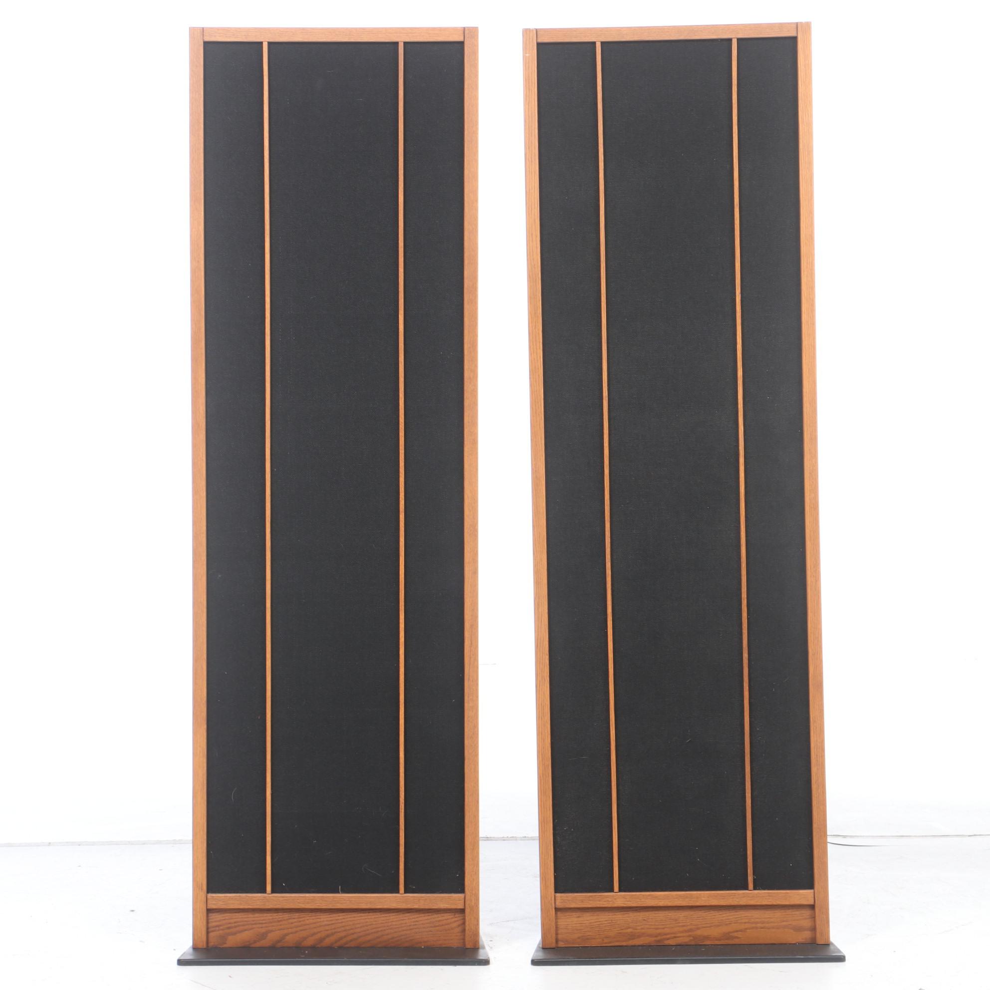 Magnaplanar Magnaplan MG-II Oak Framed Flat Panel Speakers, 1970s