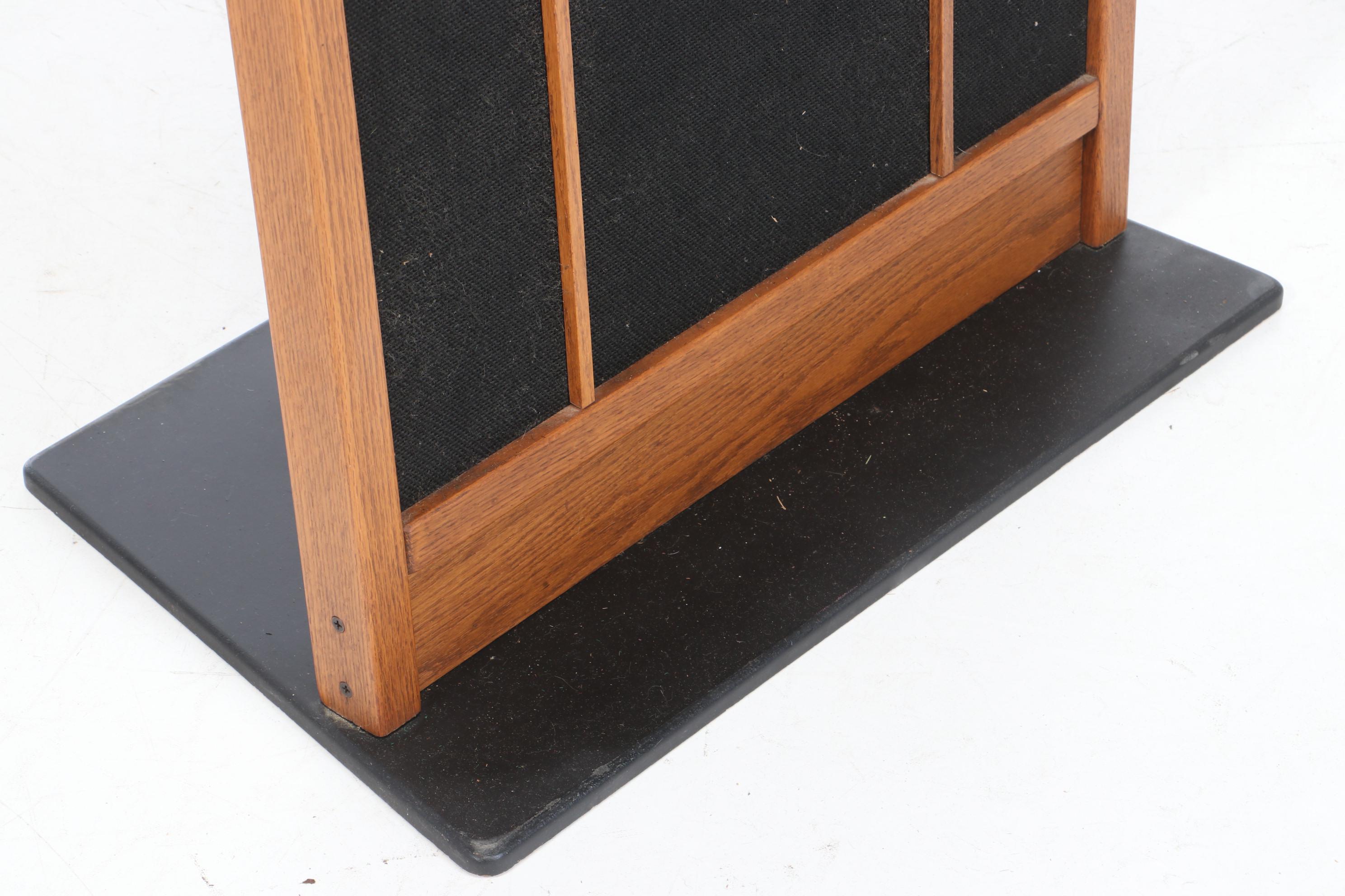 Magnaplanar Magnaplan MG-II Oak Framed Flat Panel Speakers, 1970s