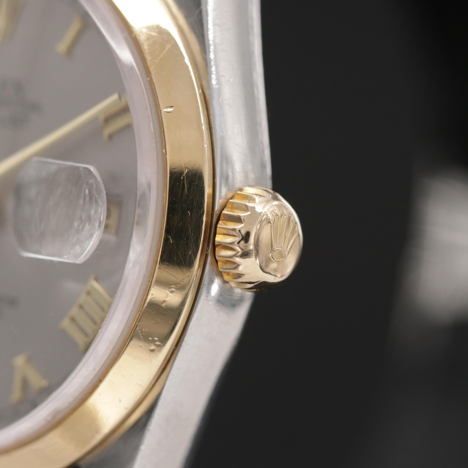 Rolex Datjust 18K Gold and Stainless Steel Automatic Watch, 2002