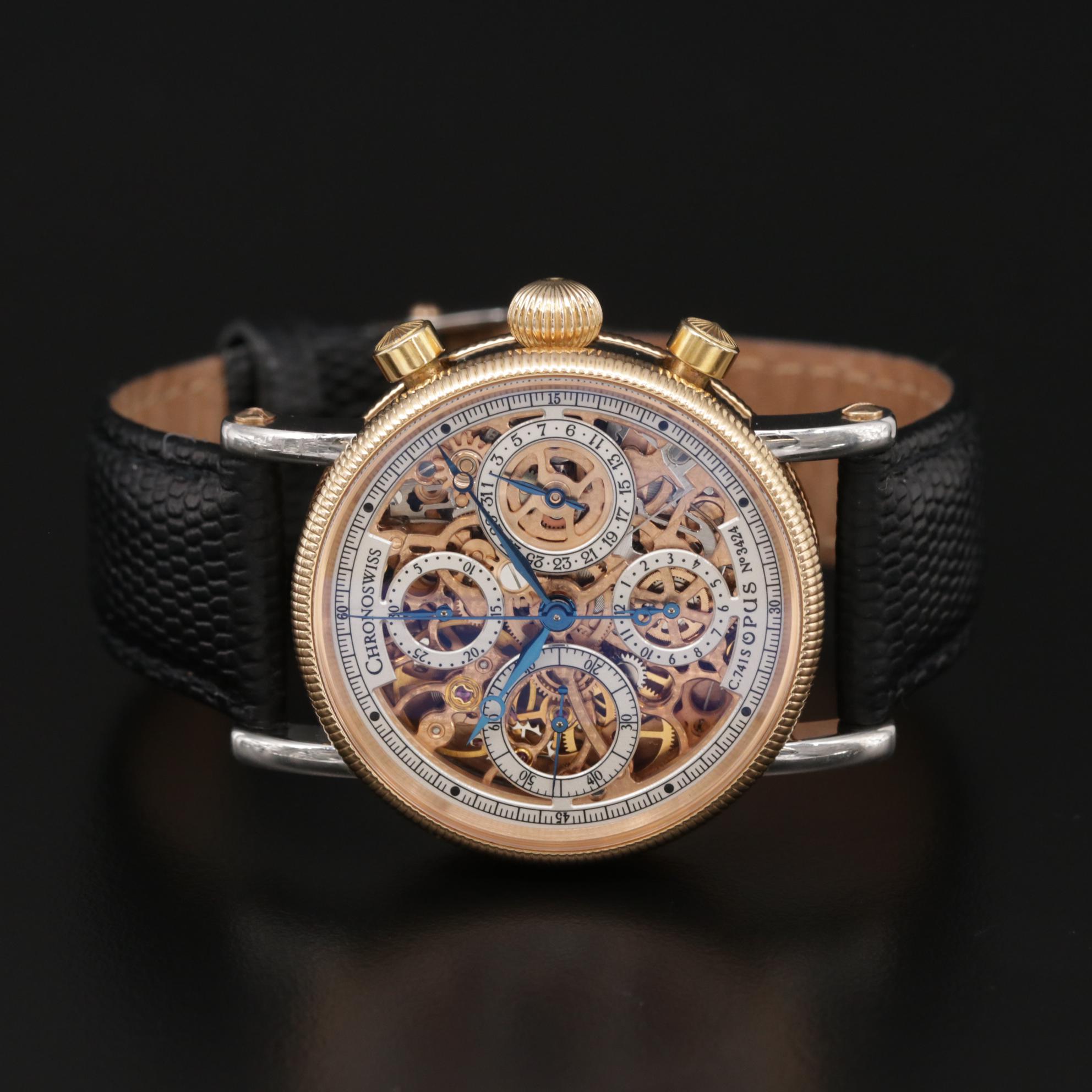 Chronoswiss Sirius Opus Skeleton 18K Gold and Stainless Steel Chronograph Watch