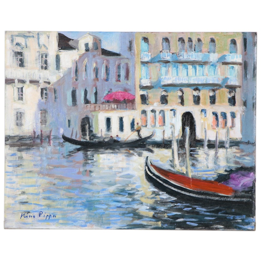 Nino Pippa Oil Painting "Venice - On the Grand Canal"