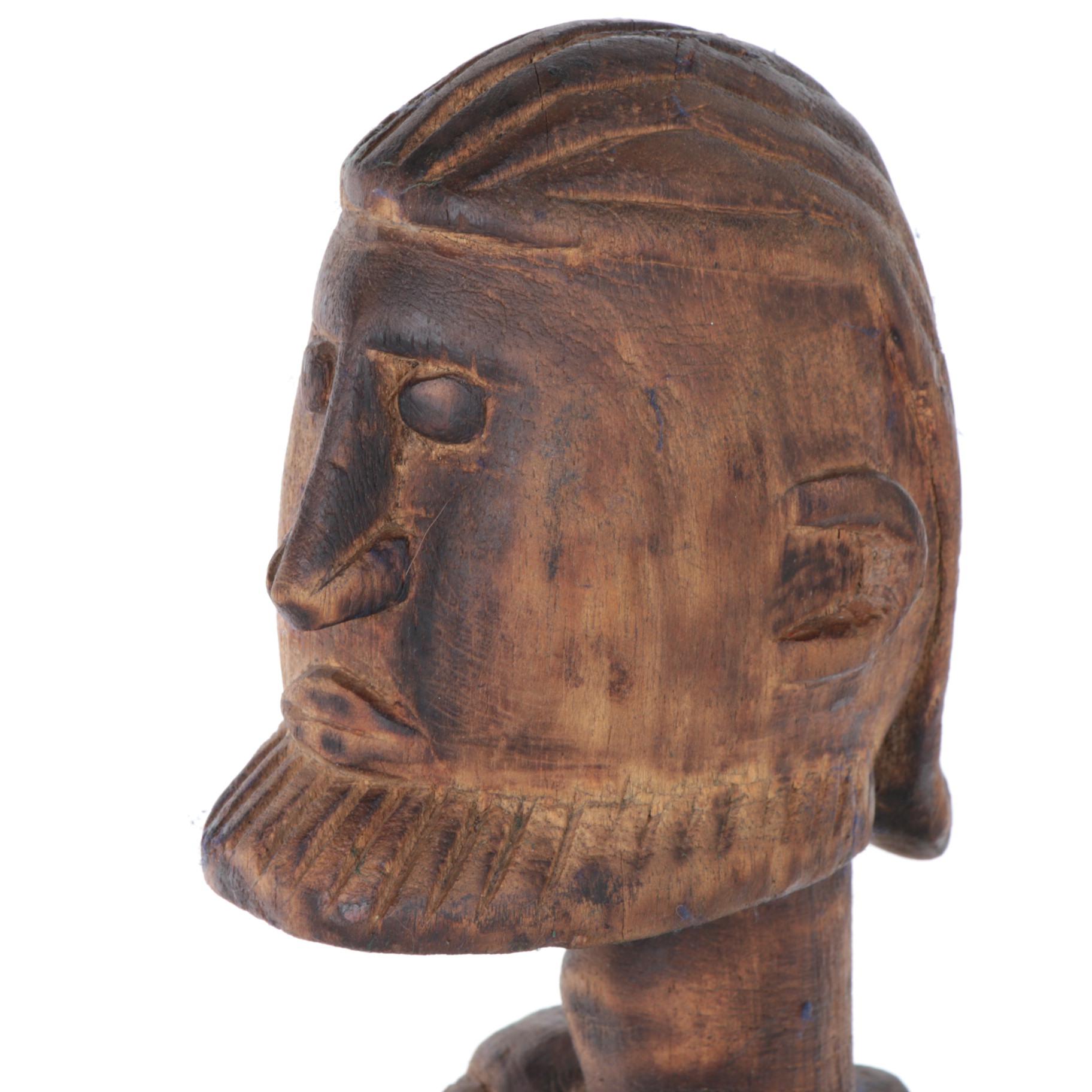 Dogon Style Wooden Horseman, Late 20th Century