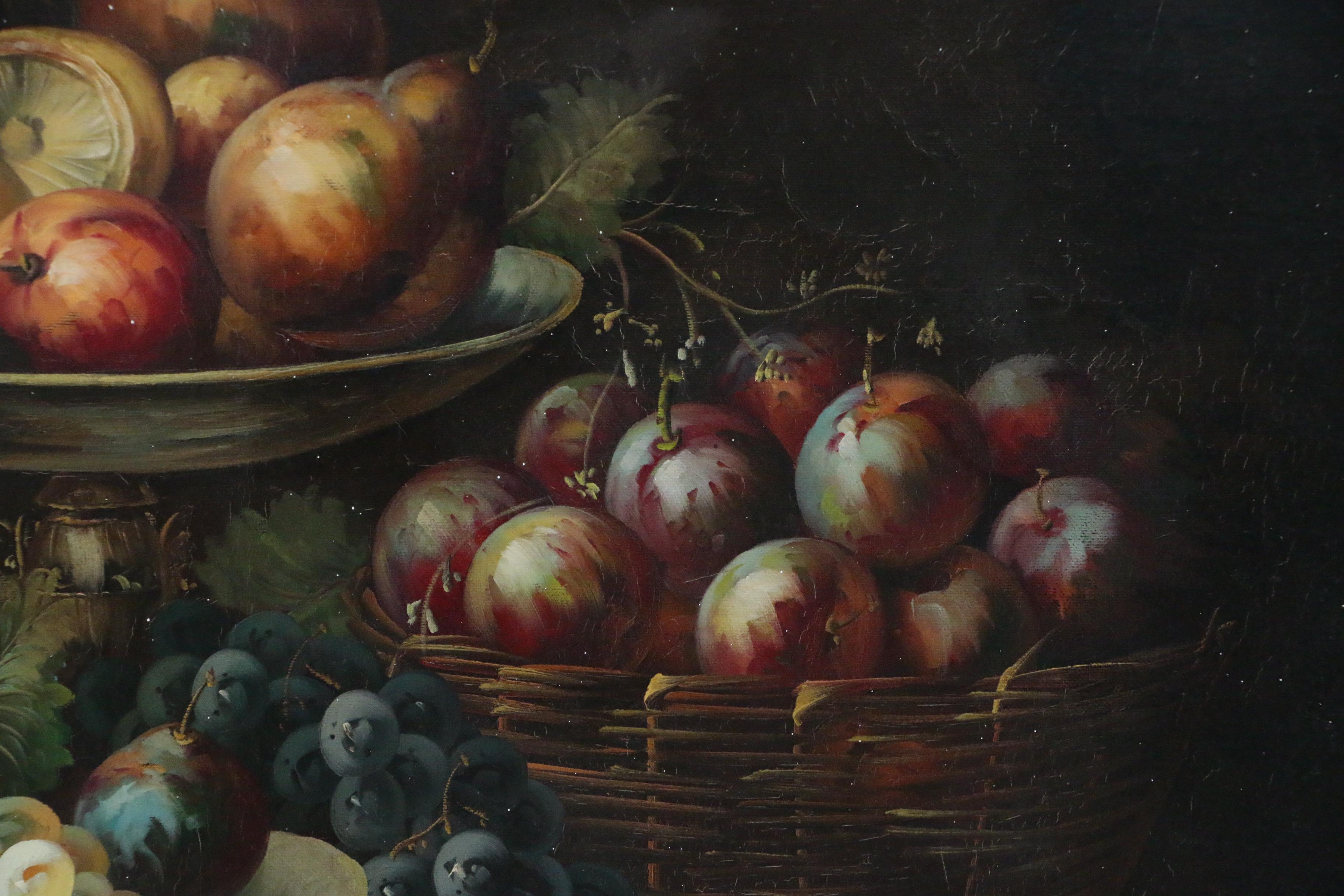 Still Life Oil Painting with Fruit