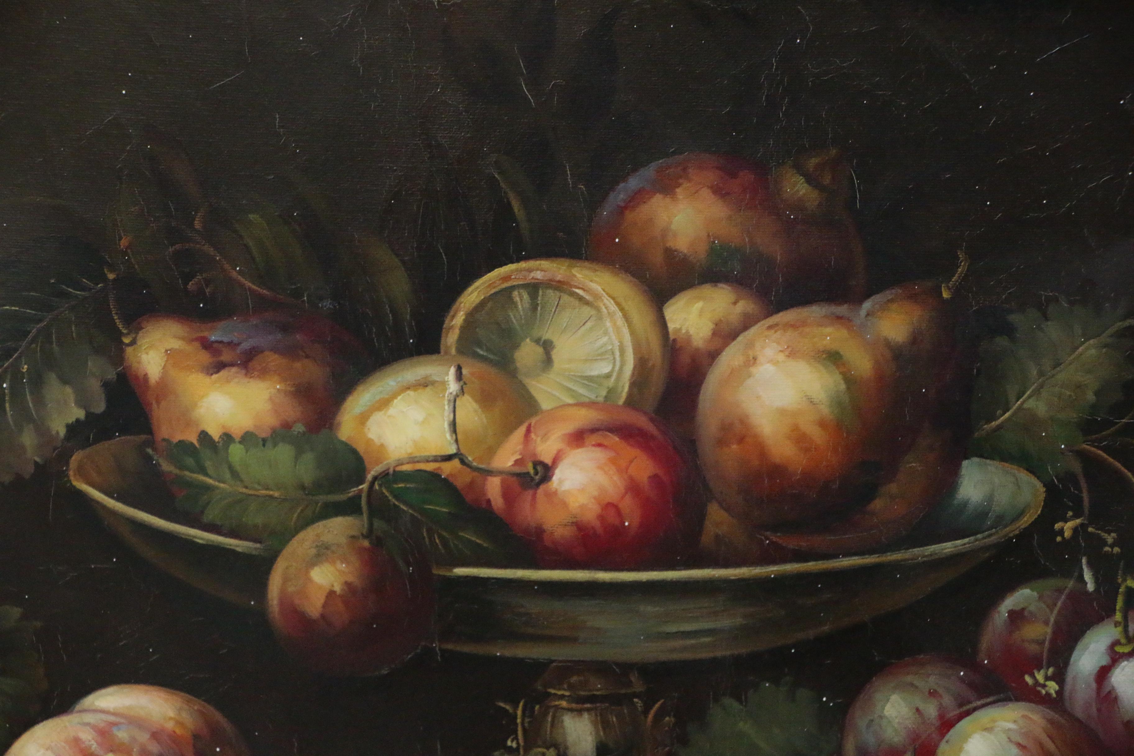Still Life Oil Painting with Fruit