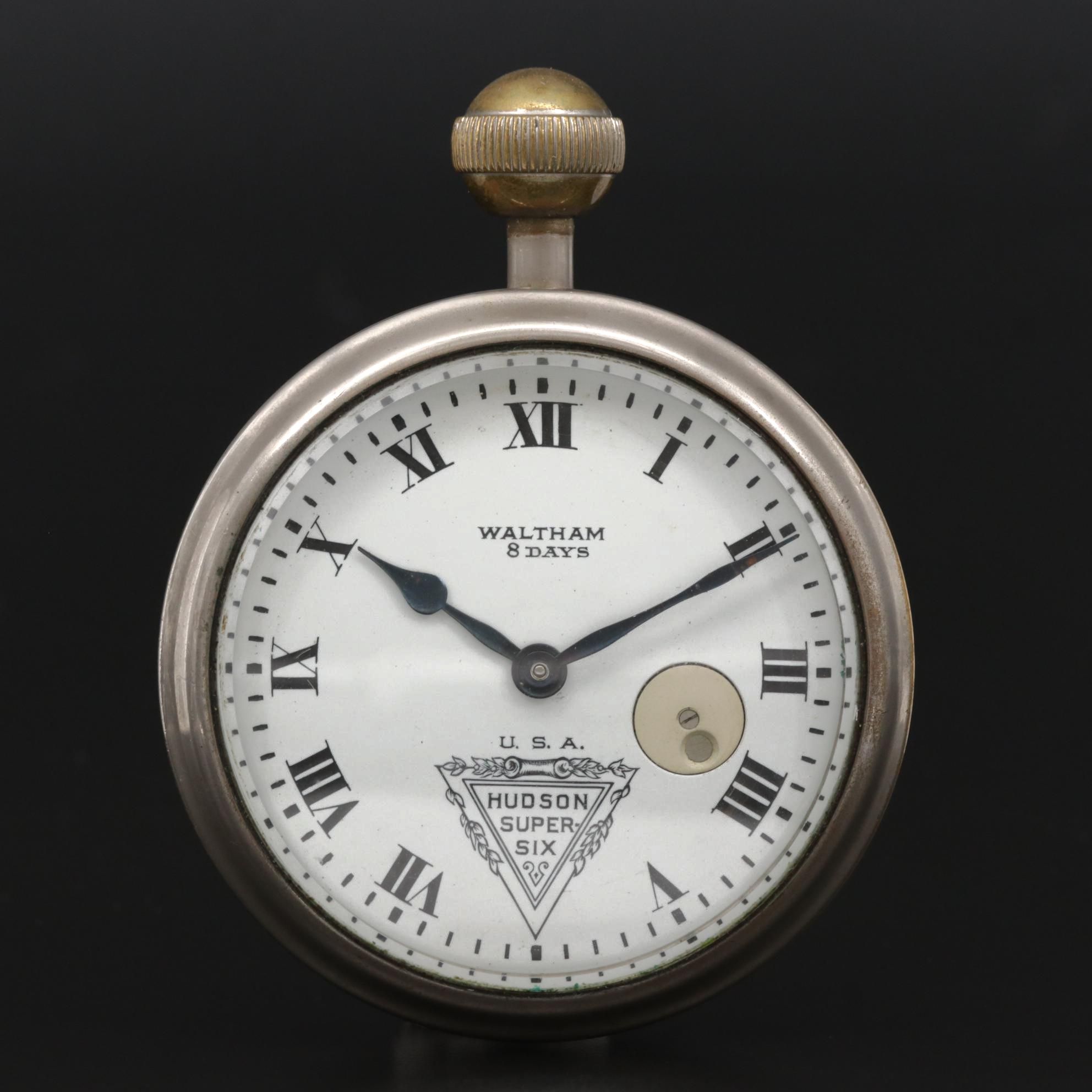Antique Waltham 8 Days Auto Clock for Hudson Super Six, Circa 1919