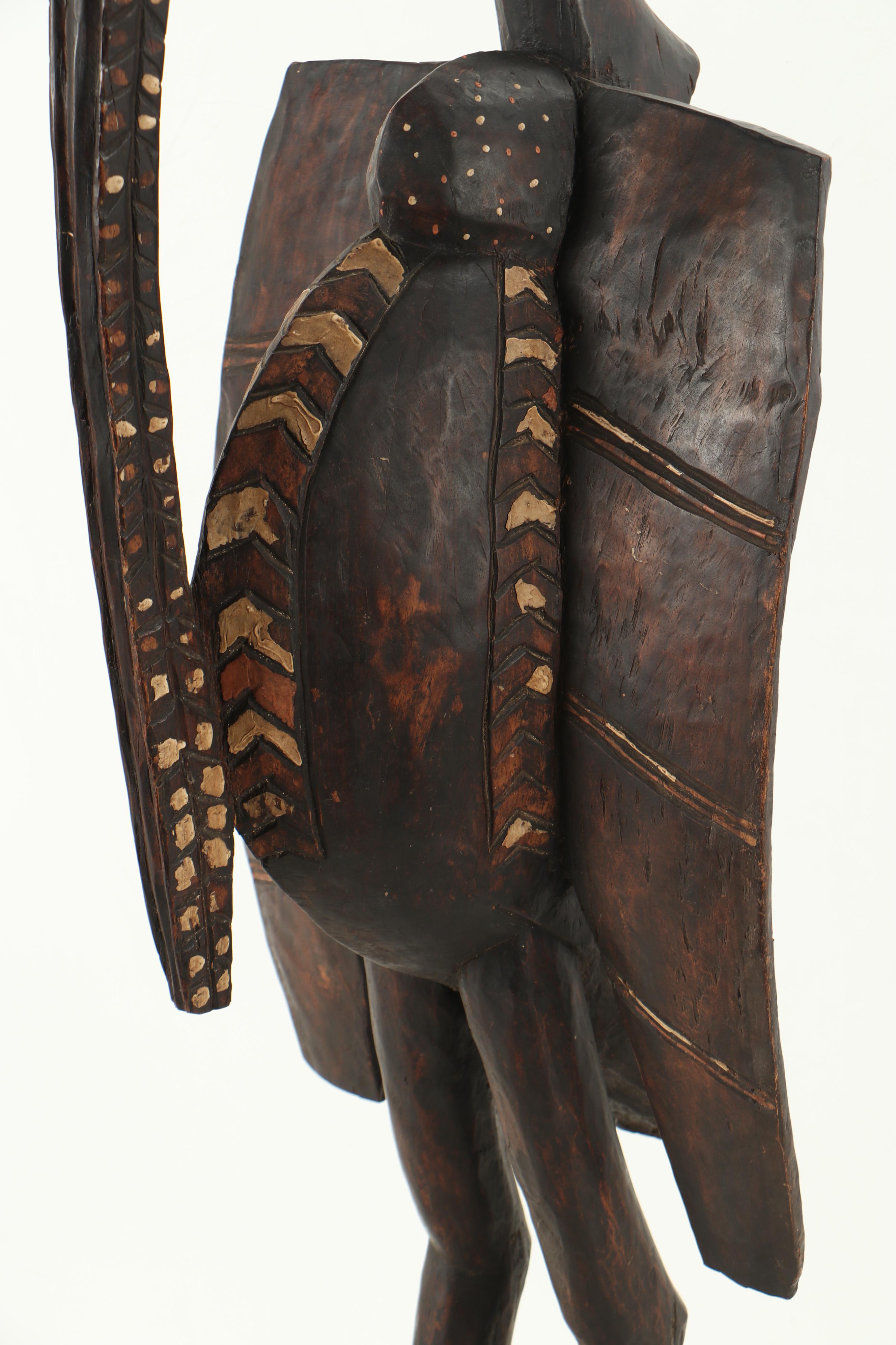 Senufo Style Bird (Sejen) Wooden Sculpture