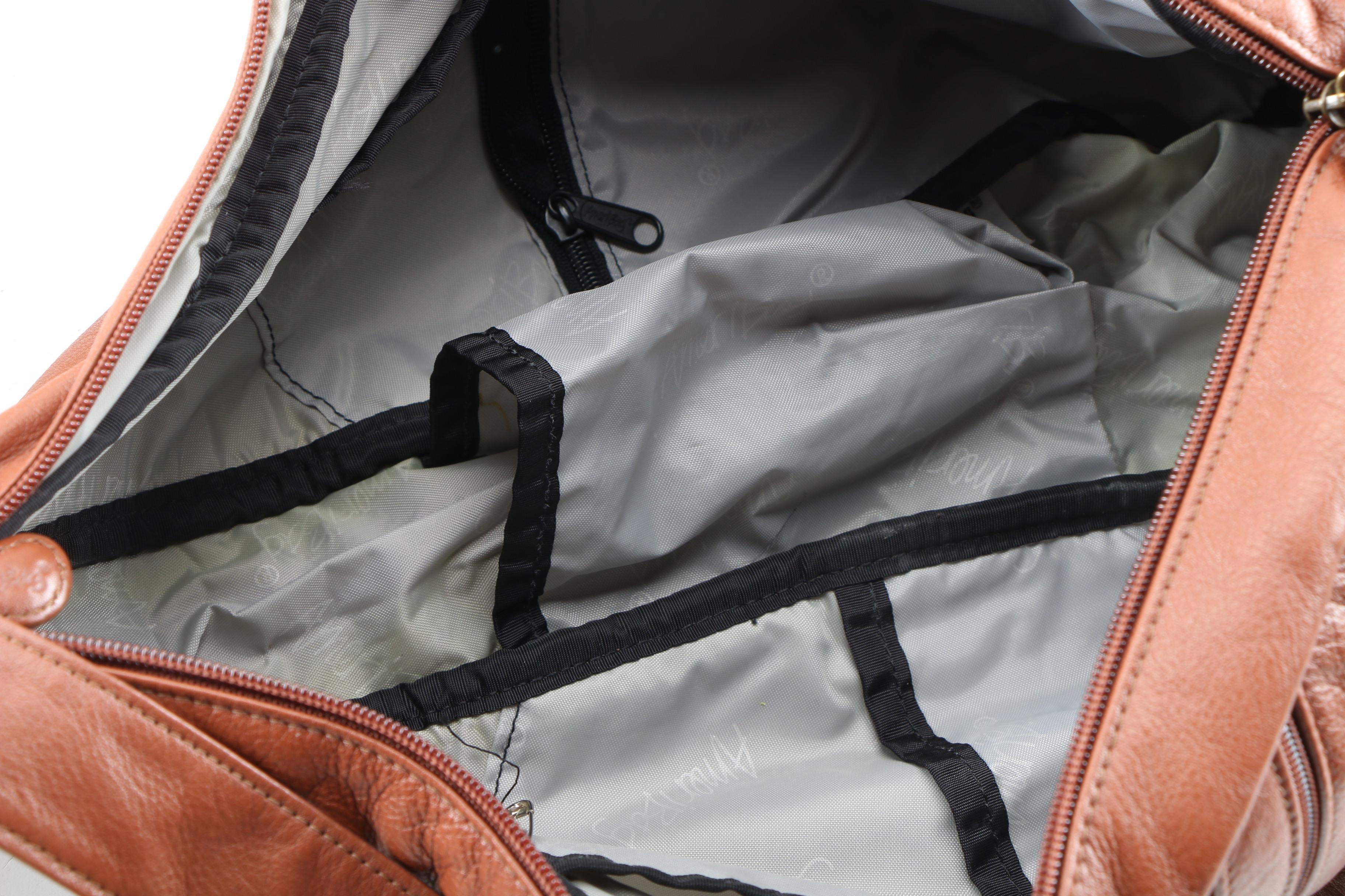 AmeriBag Sling Bag and Stone Mountain Shoulder Bag in Grained Leather