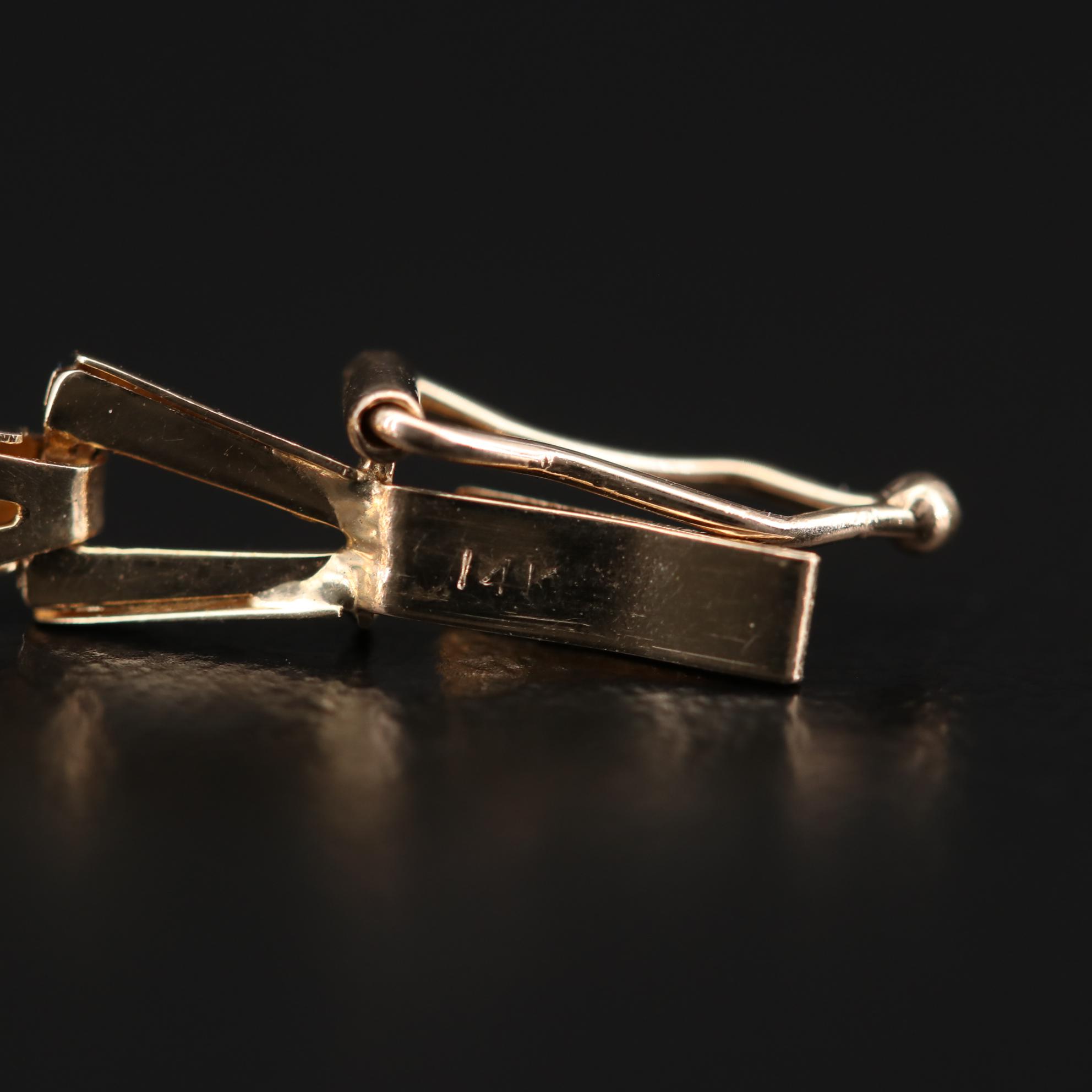 10K Yellow Gold Amethyst Earrings and 14K Yellow Gold Multi-Gemstone Bracelet