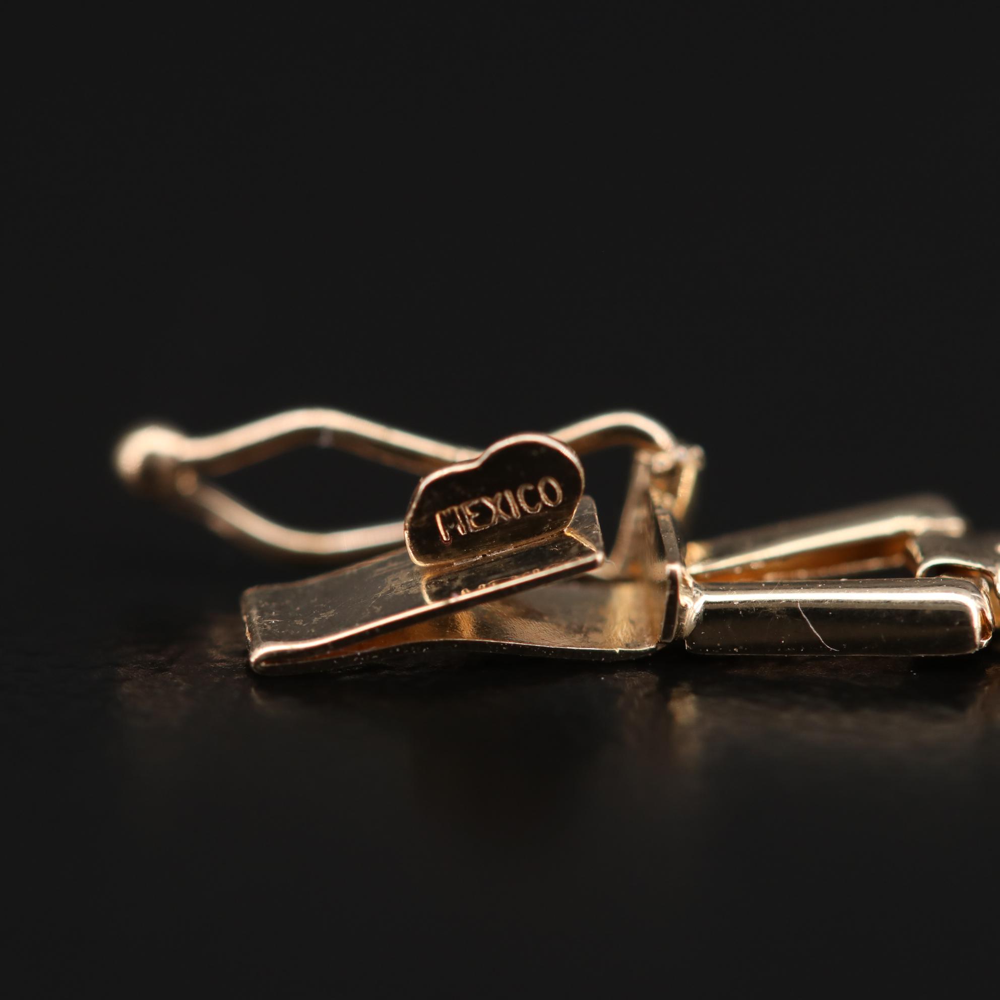 10K Yellow Gold Amethyst Earrings and 14K Yellow Gold Multi-Gemstone Bracelet