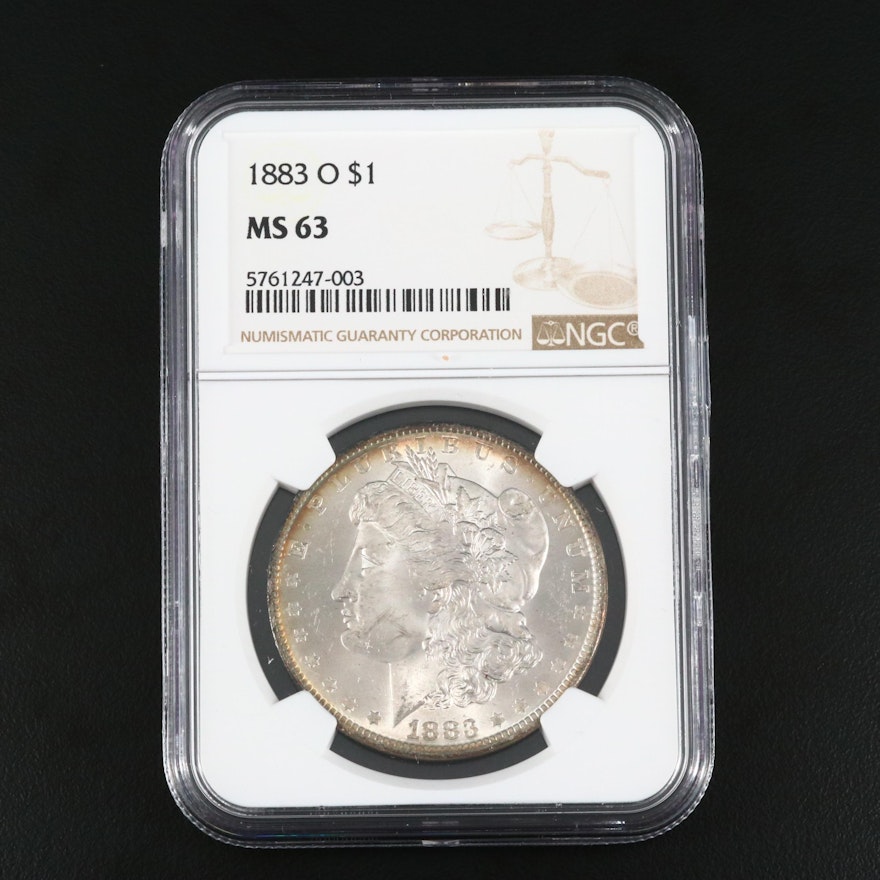 NGC Graded MS63 1883-O Silver Morgan Dollar