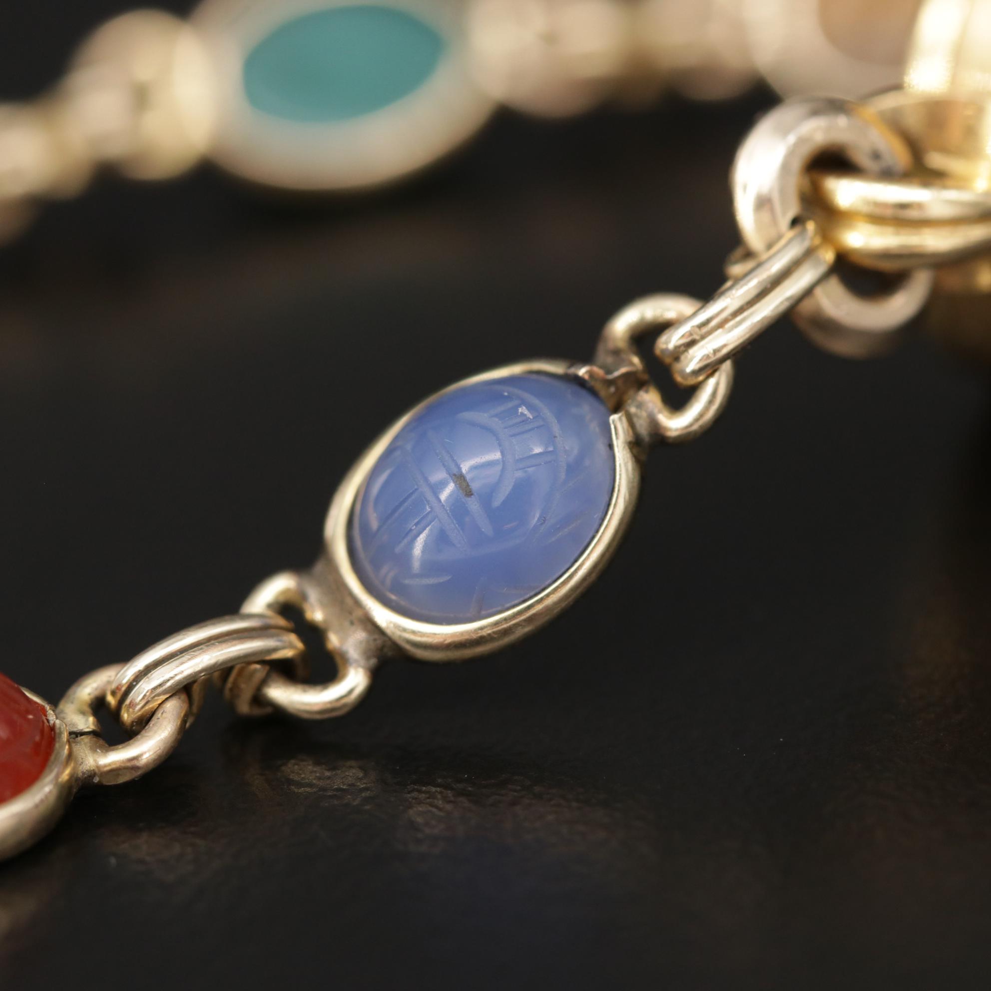 Rolex Orchid 18K Gold Watch with 14K Gold Scarab Bracelet, Circa 1960