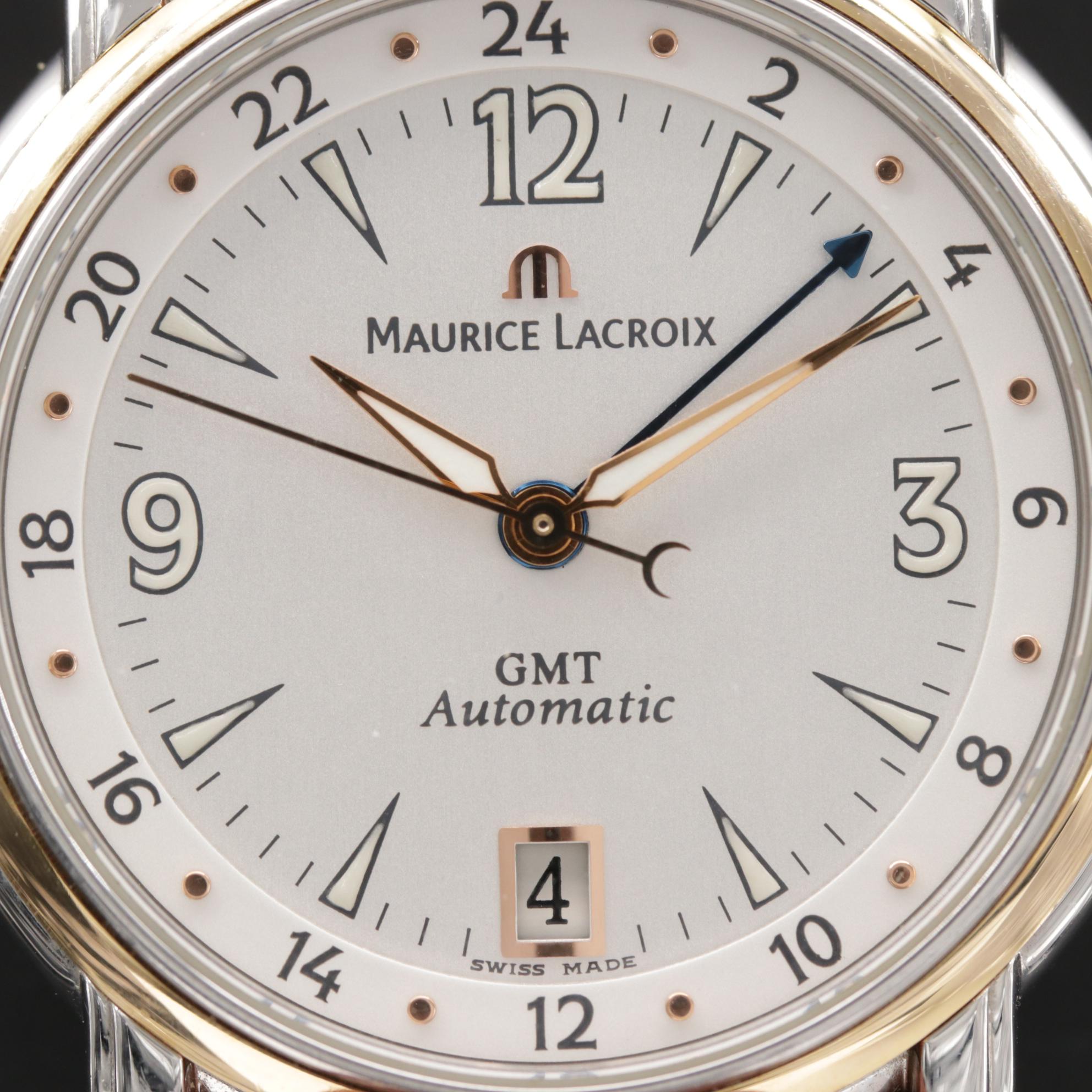 Maurice LaCroix Pontos GMT 18K Gold and Stainless Steel Automatic Watch
