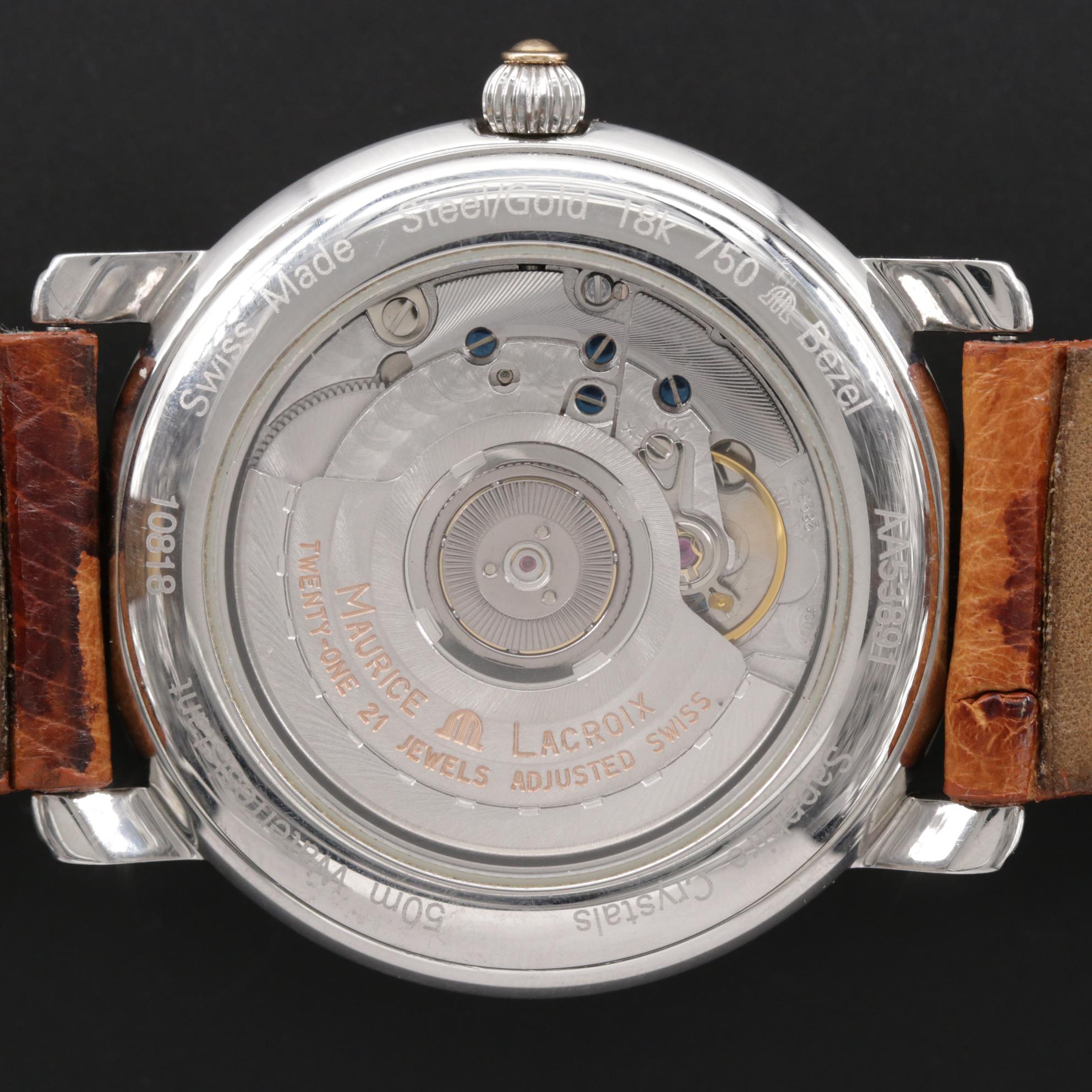 Maurice LaCroix Pontos GMT 18K Gold and Stainless Steel Automatic Watch