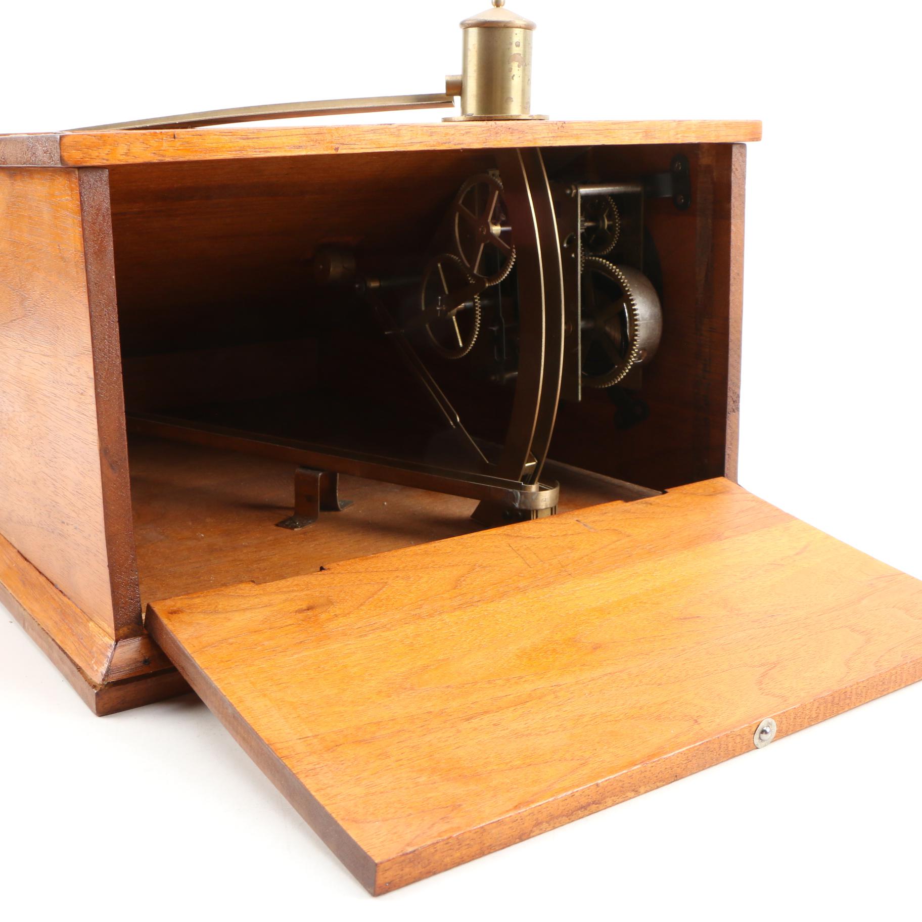 Wooden Rolling Ball Machine Clock, 20th Century