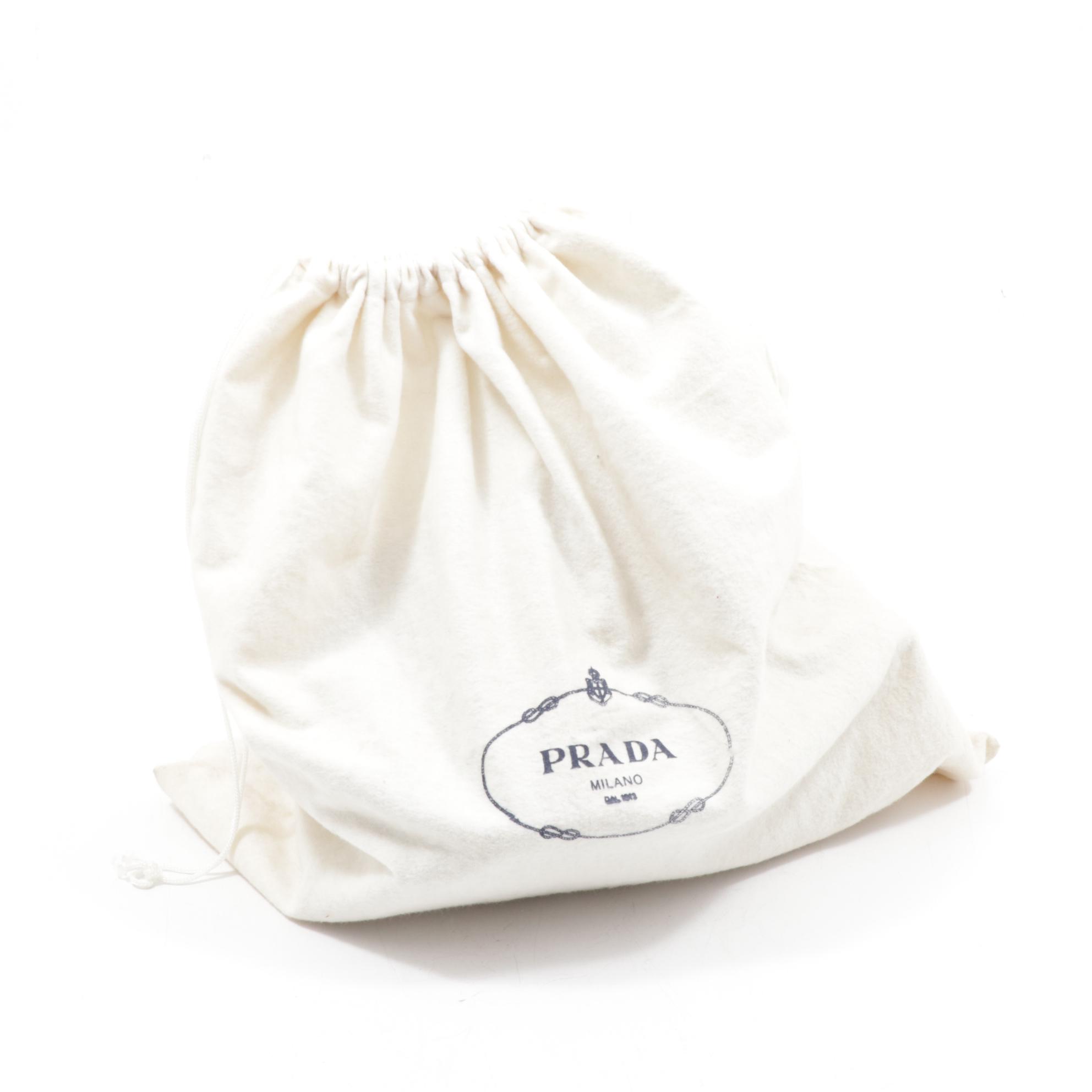 Prada Black Tessuto Nylon and Leather Backpack Purse