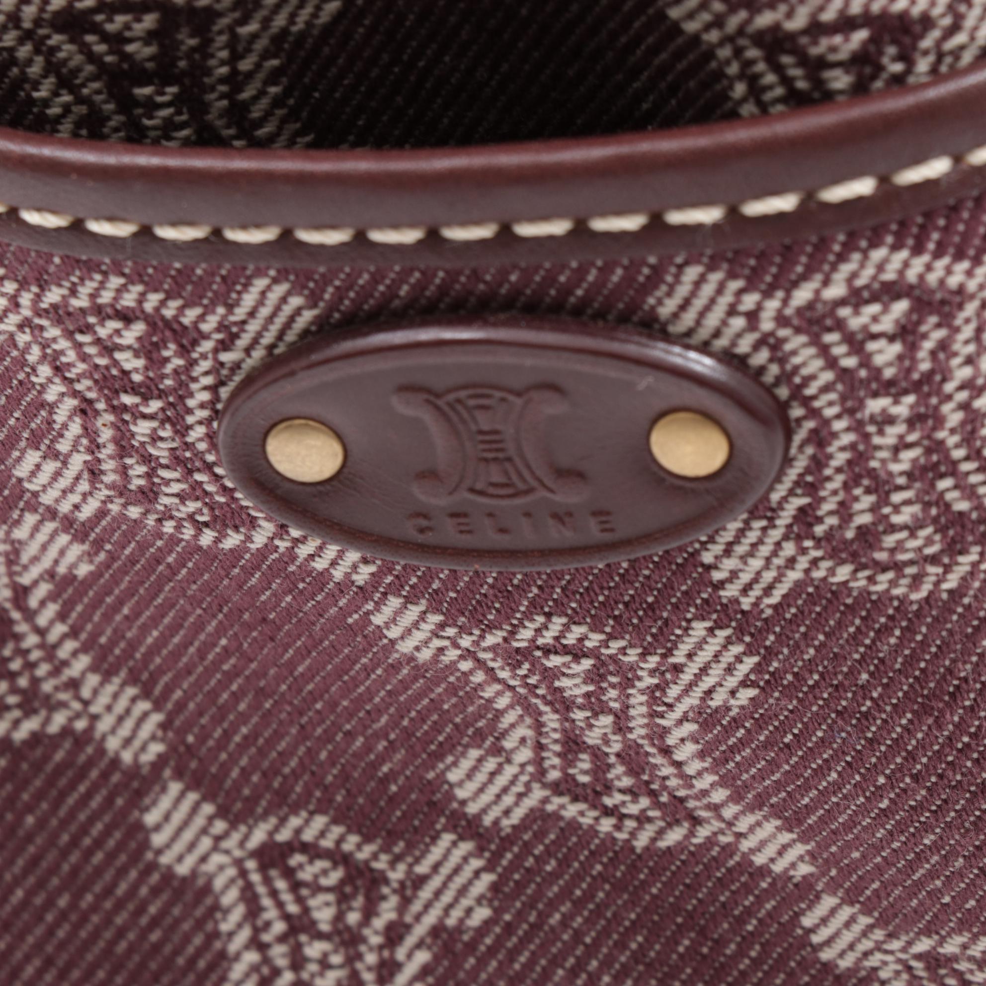 Celine Macadam Denim and Leather Boogie Handbag