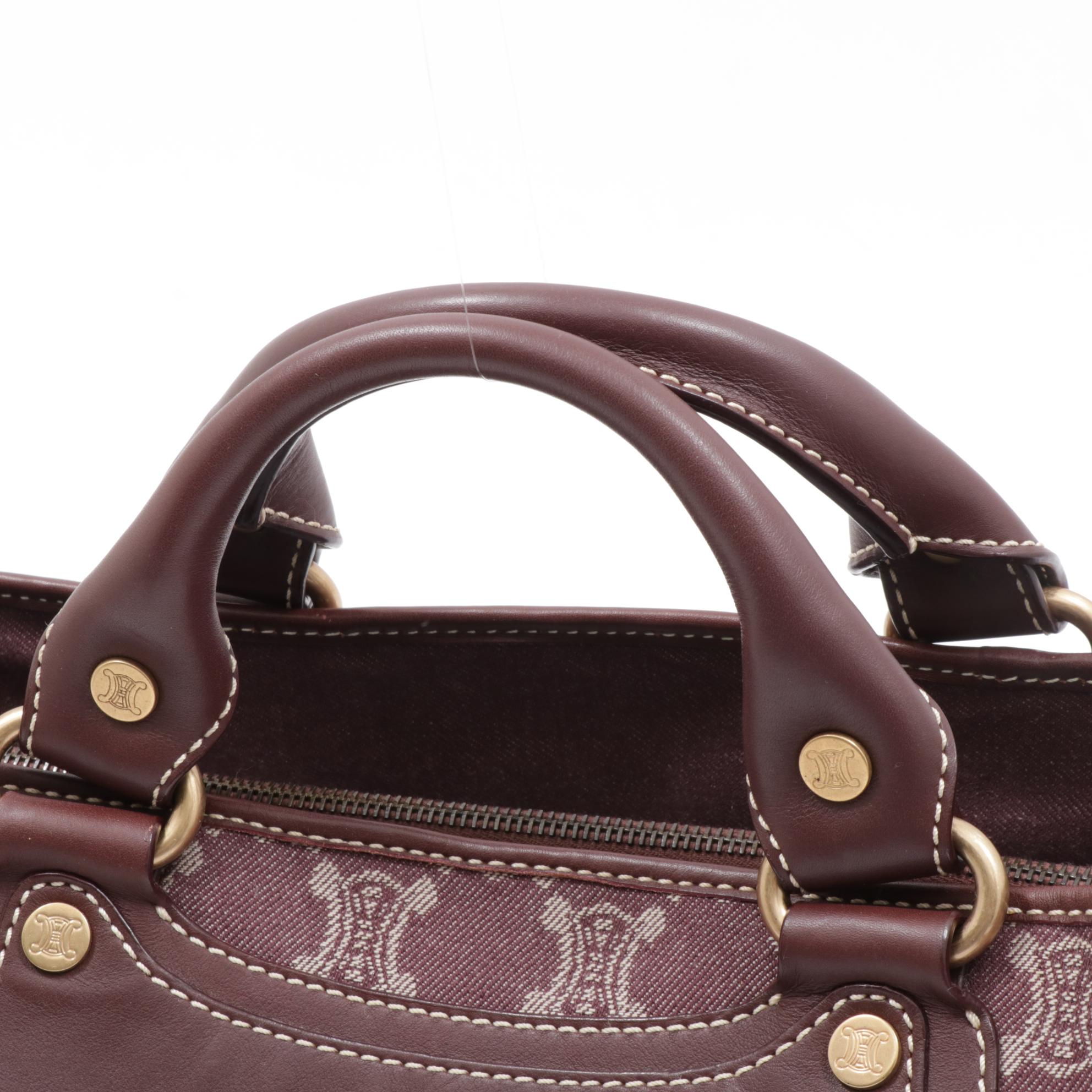 Celine Macadam Denim and Leather Boogie Handbag