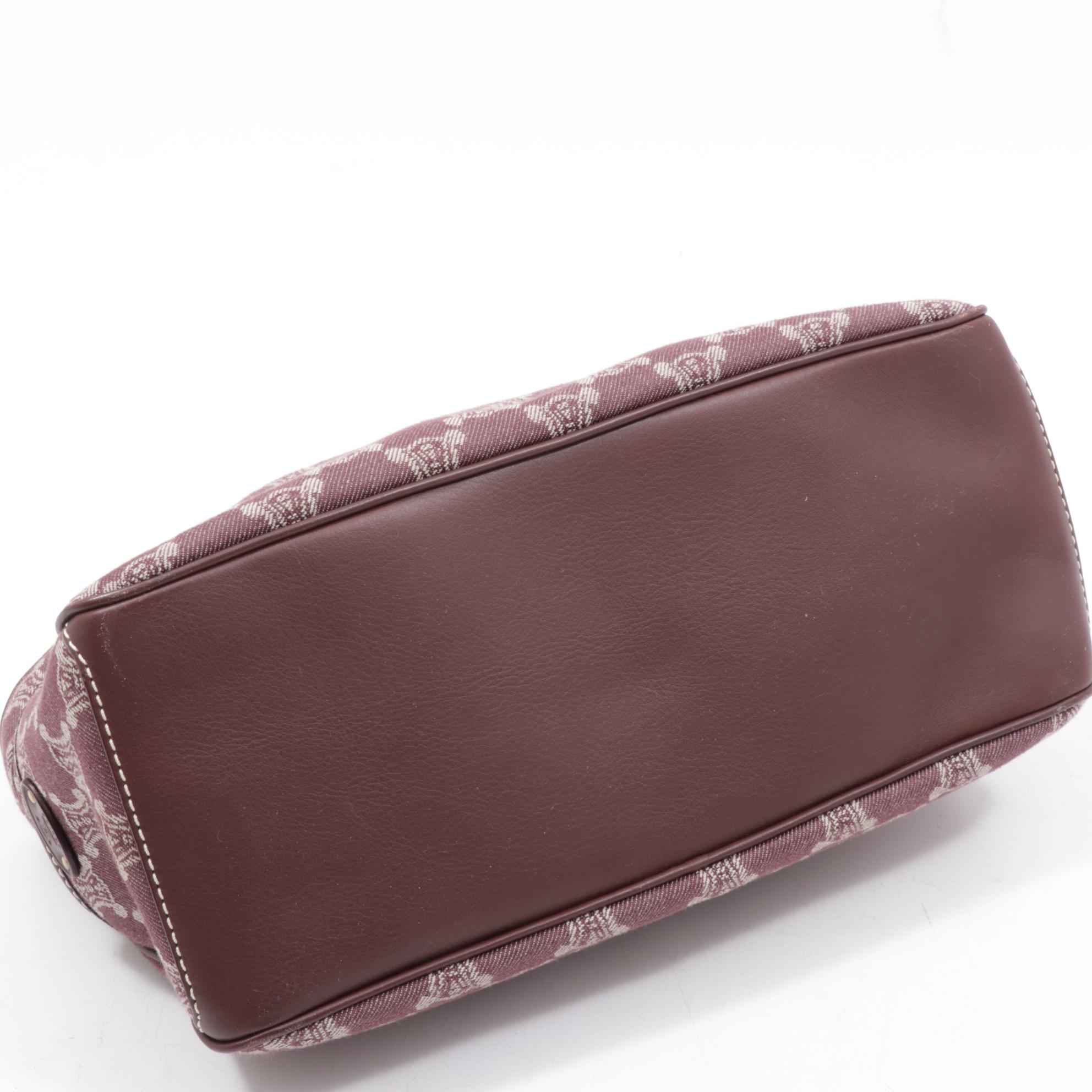 Celine Macadam Denim and Leather Boogie Handbag