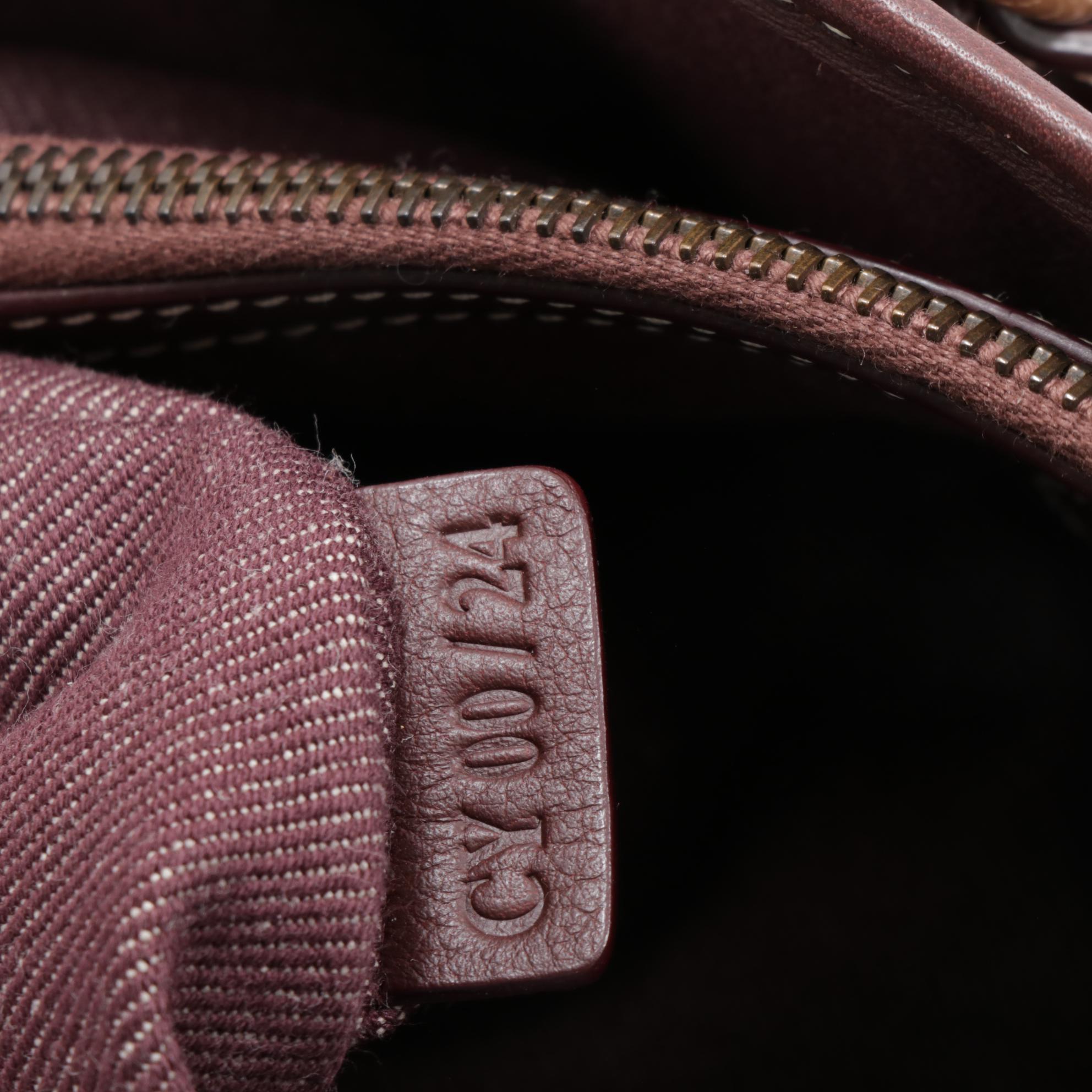 Celine Macadam Denim and Leather Boogie Handbag