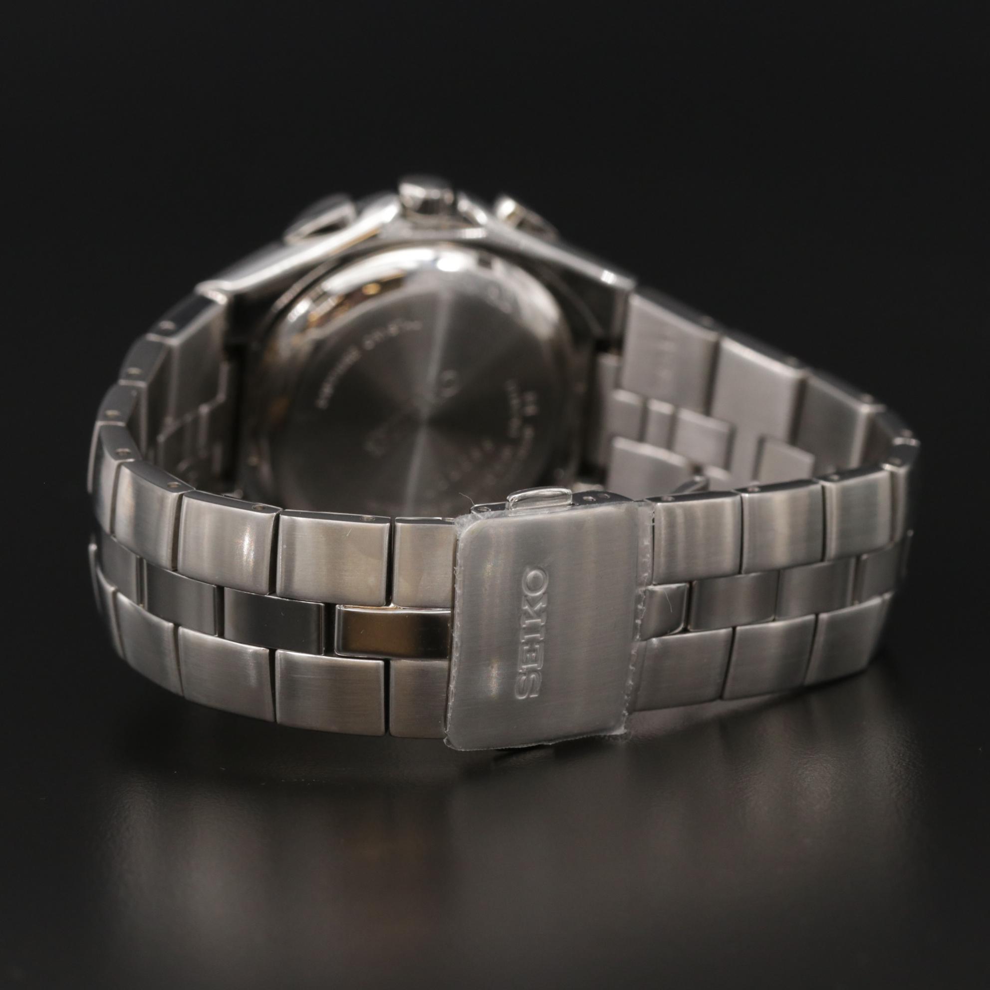 Seiko Arctura Kinetic Stainless Steel Chronograph Watch