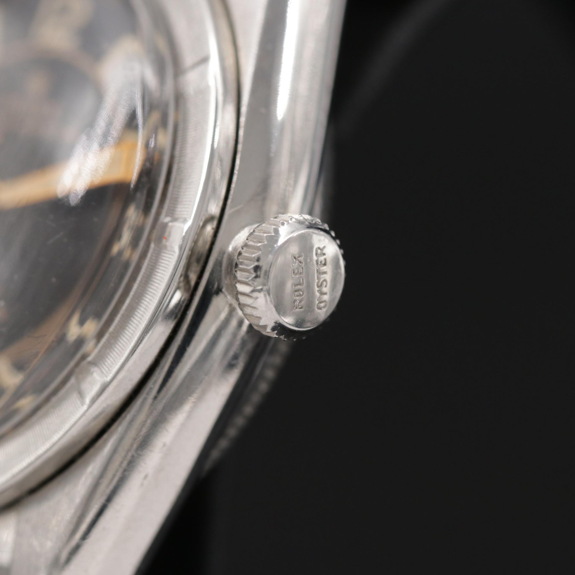 Vintage Rolex Bubbleback Oyster Perpetual Stainless Steel Watch, 1944