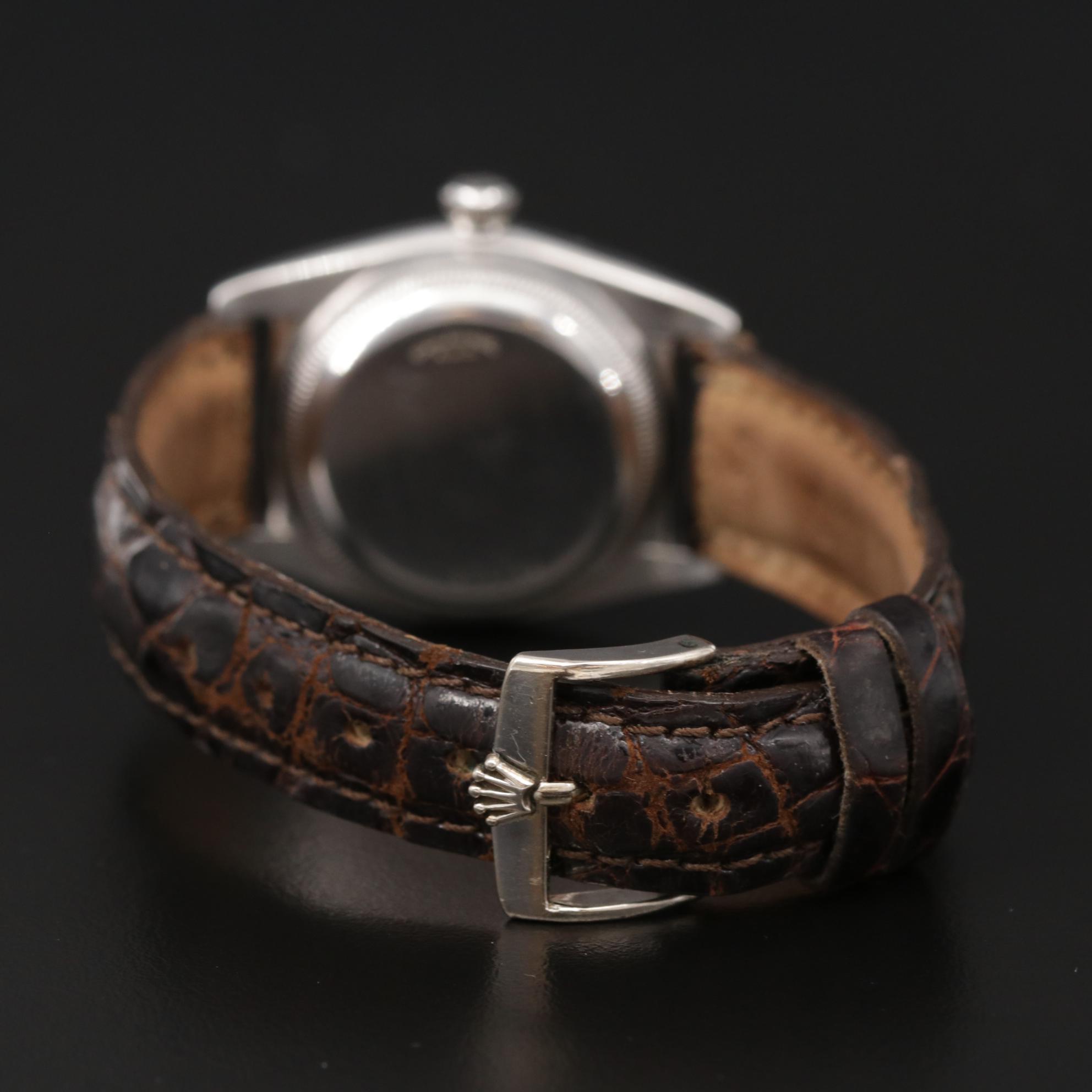 Vintage Rolex Bubbleback Oyster Perpetual Stainless Steel Watch, 1944