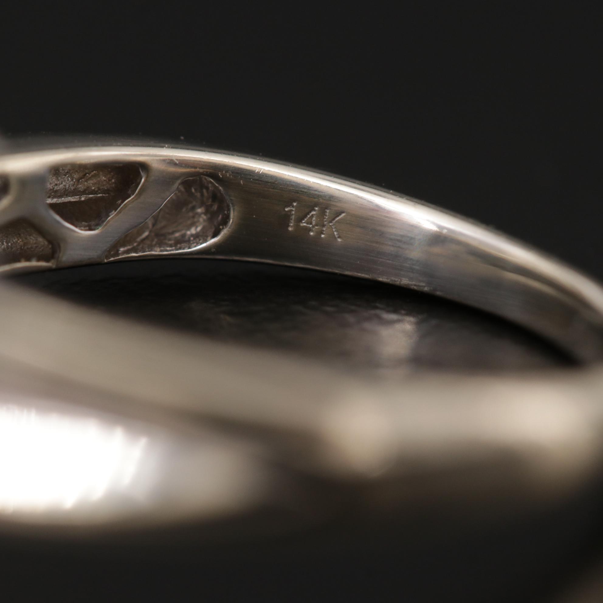 14K White Gold 1.76 CT Tanzanite and Diamond Ring