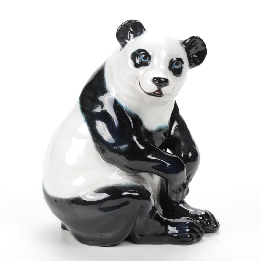 Italian Ceramic Panda Figurine