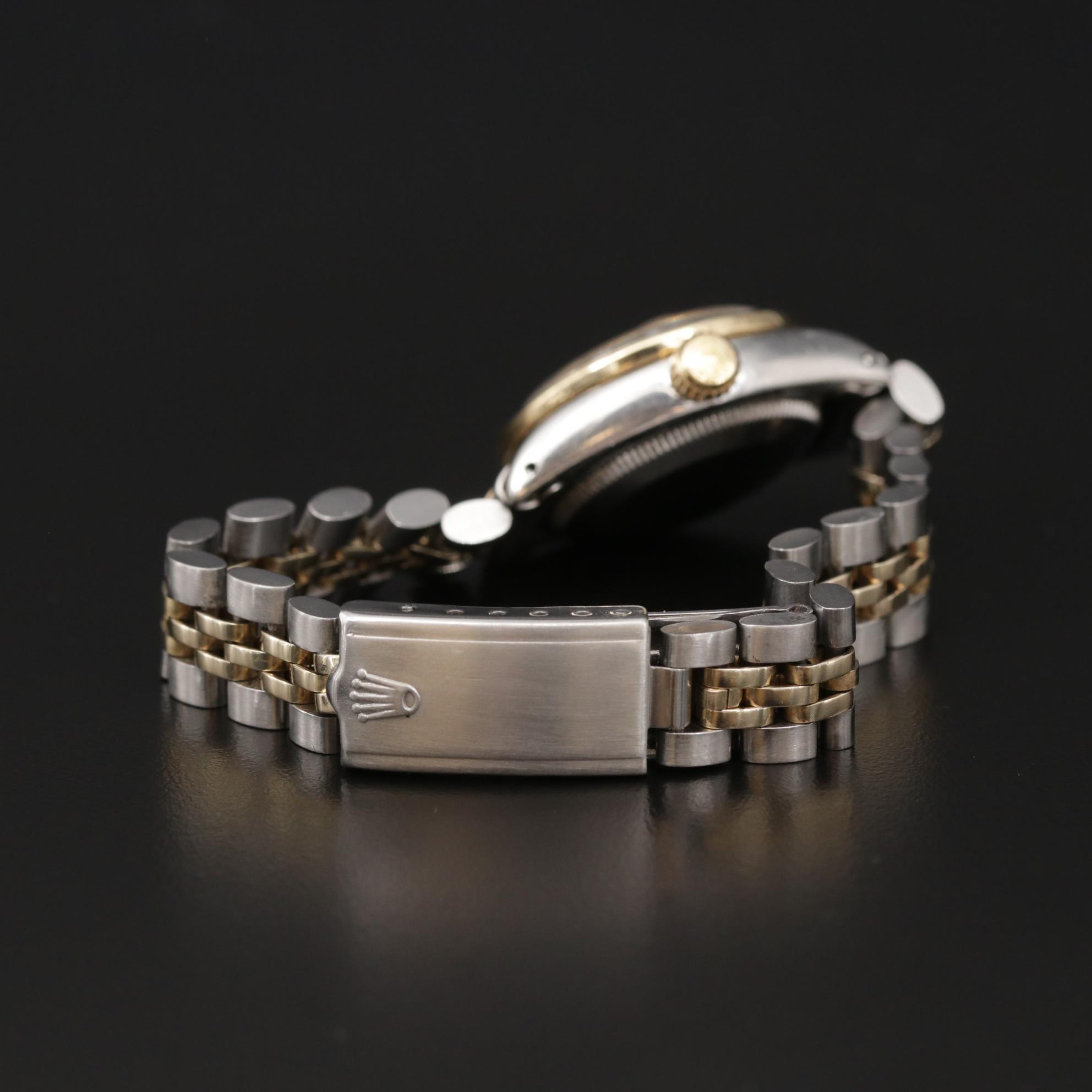 Rolex Date 18K Gold, Diamond and Stainless Steel Watch with 14K Bracelet, 1978