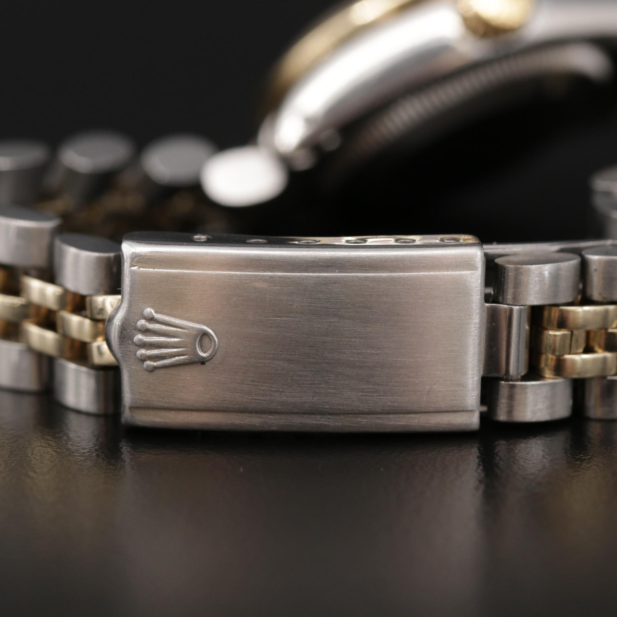 Rolex Date 18K Gold, Diamond and Stainless Steel Watch with 14K Bracelet, 1978