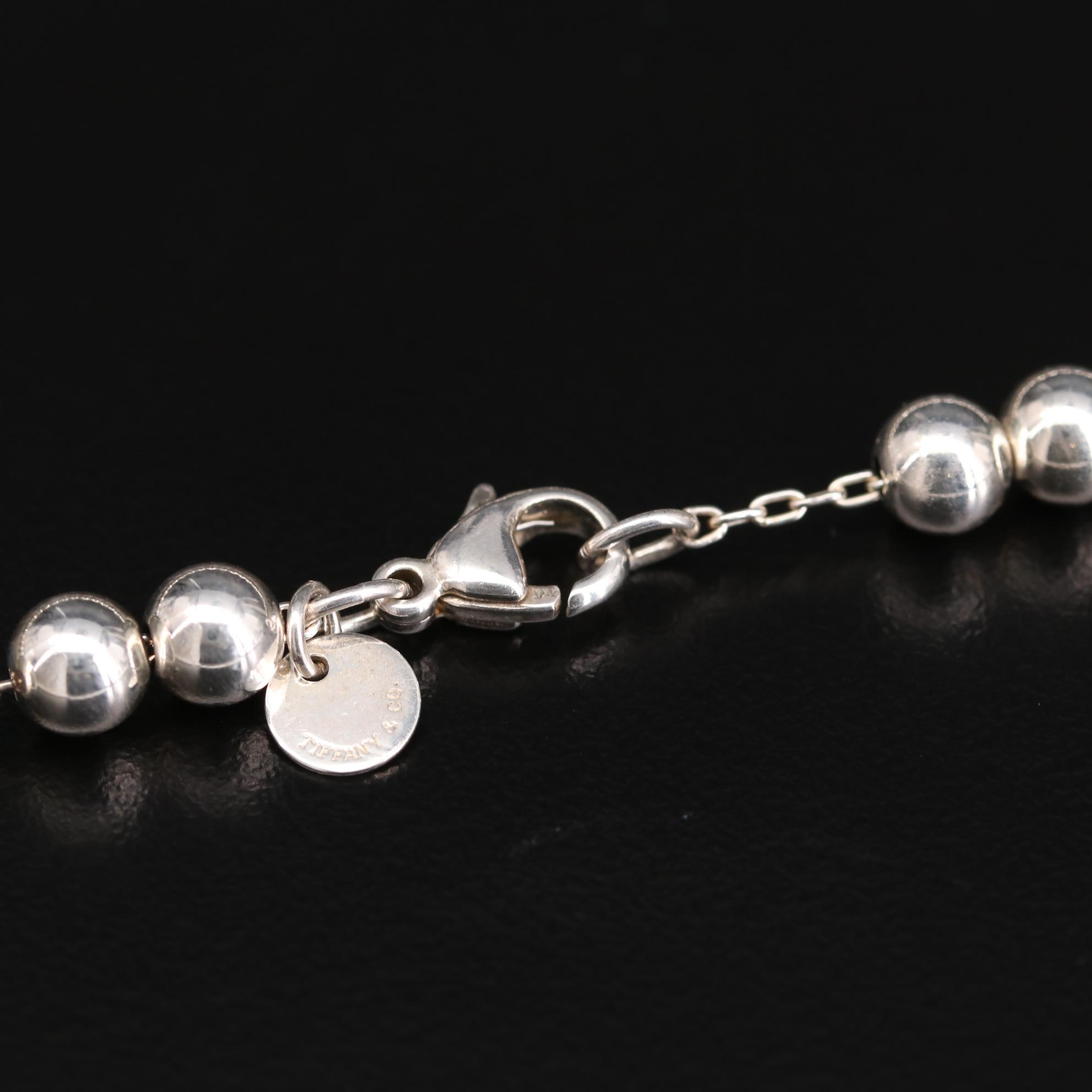 Tiffany & Co. "HardWear" Sterling Silver Graduated Bead Necklace