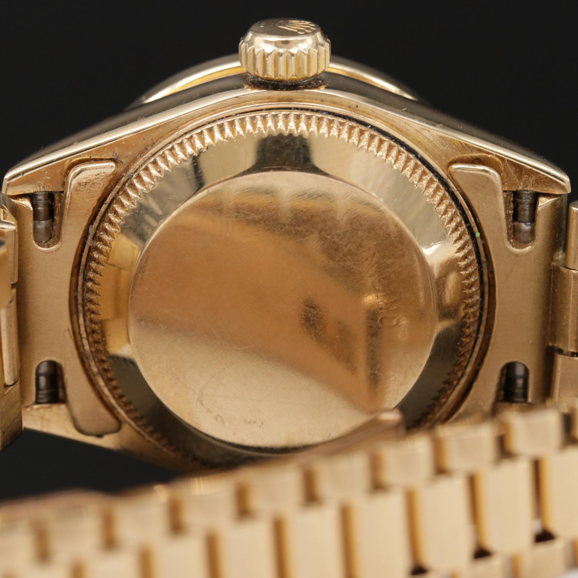 Rolex Datejust Presidential 18K Gold Diamond and Sapphire Watch, Circa 1986