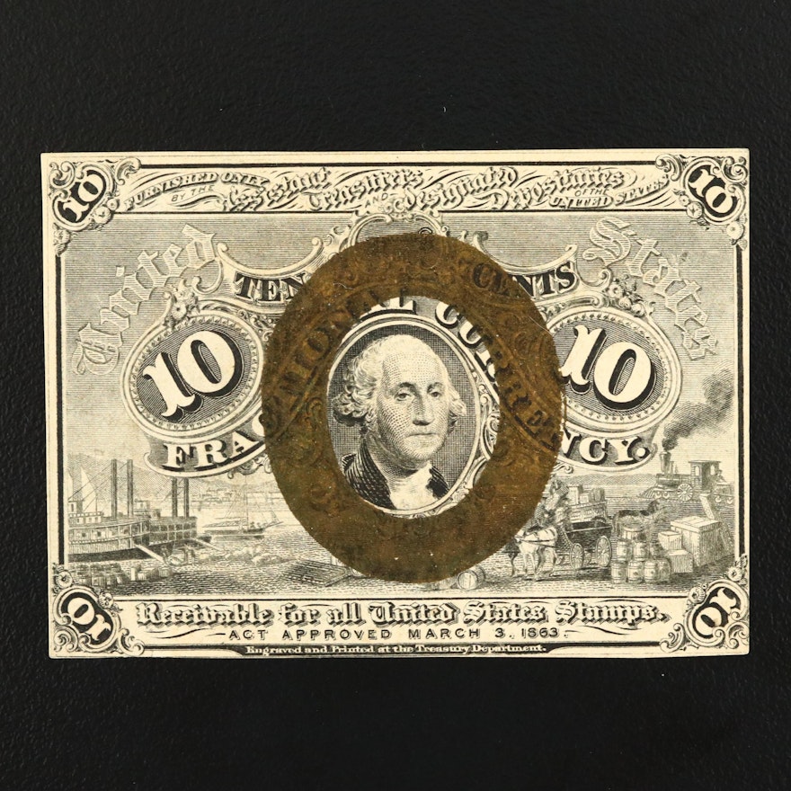 Second Issue 10-Cent Fractional Currency Note from 1863