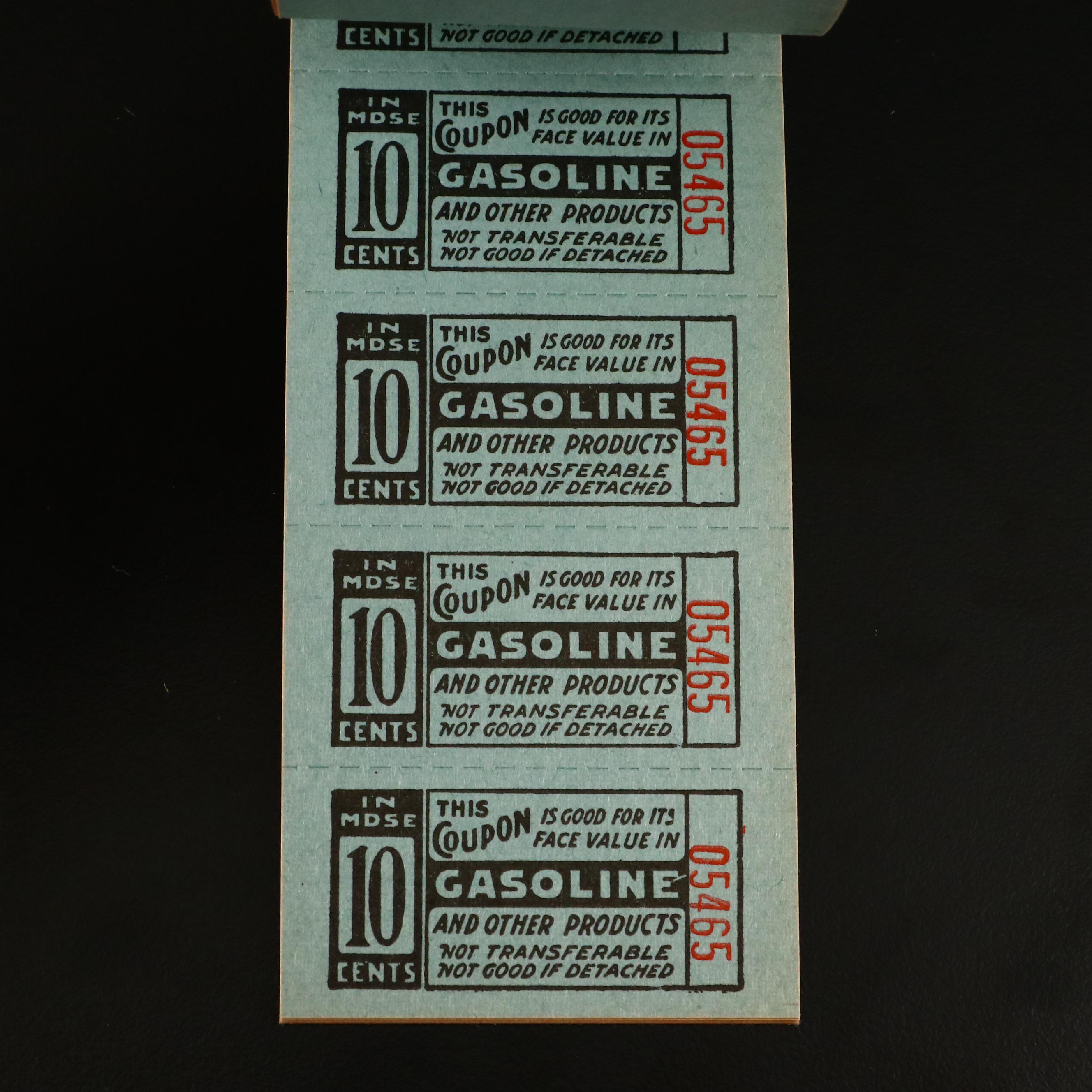 Gasoline and Oil Coupon Book From the 1940s