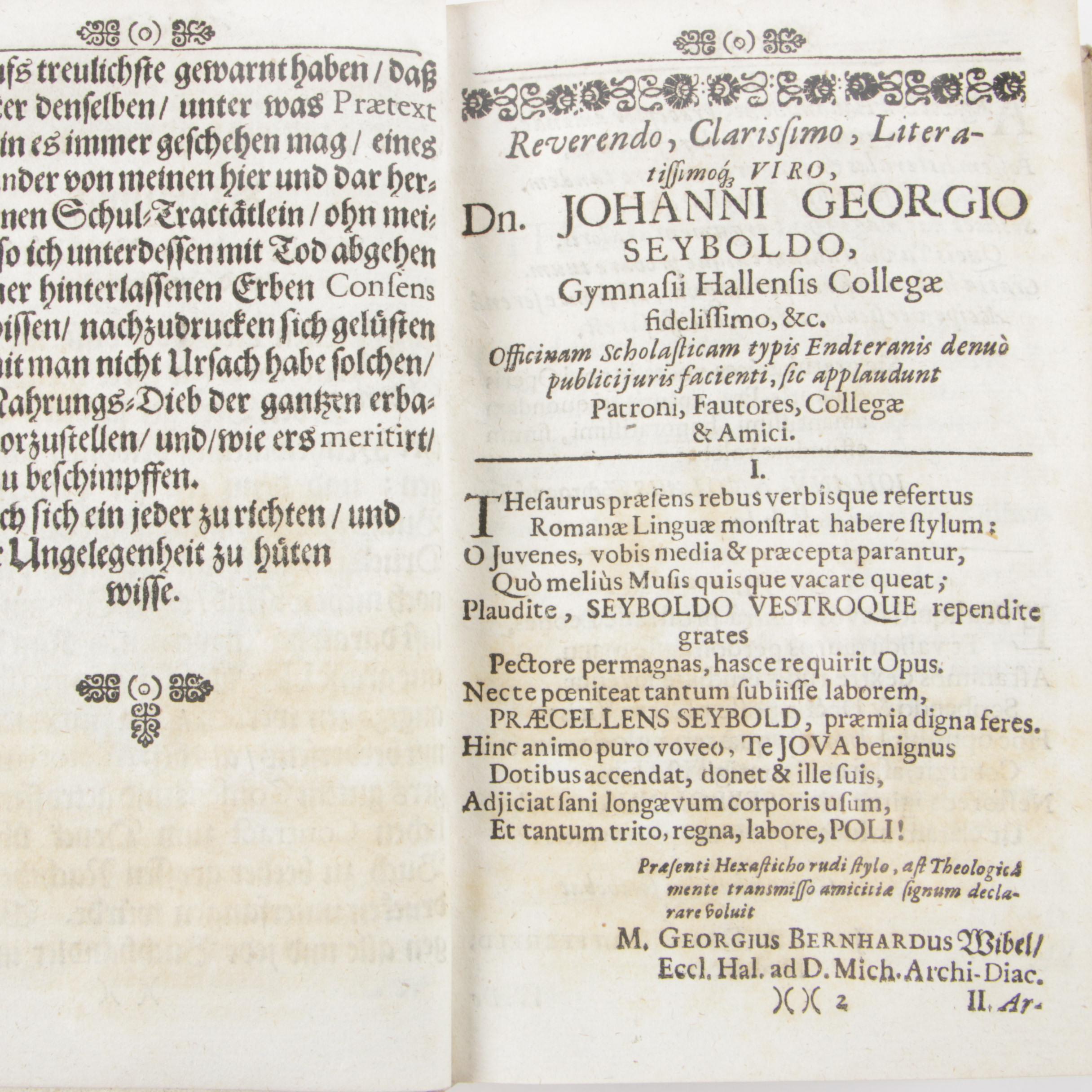 "Officina Scholastica" by Johann Georg Seybold, 1678