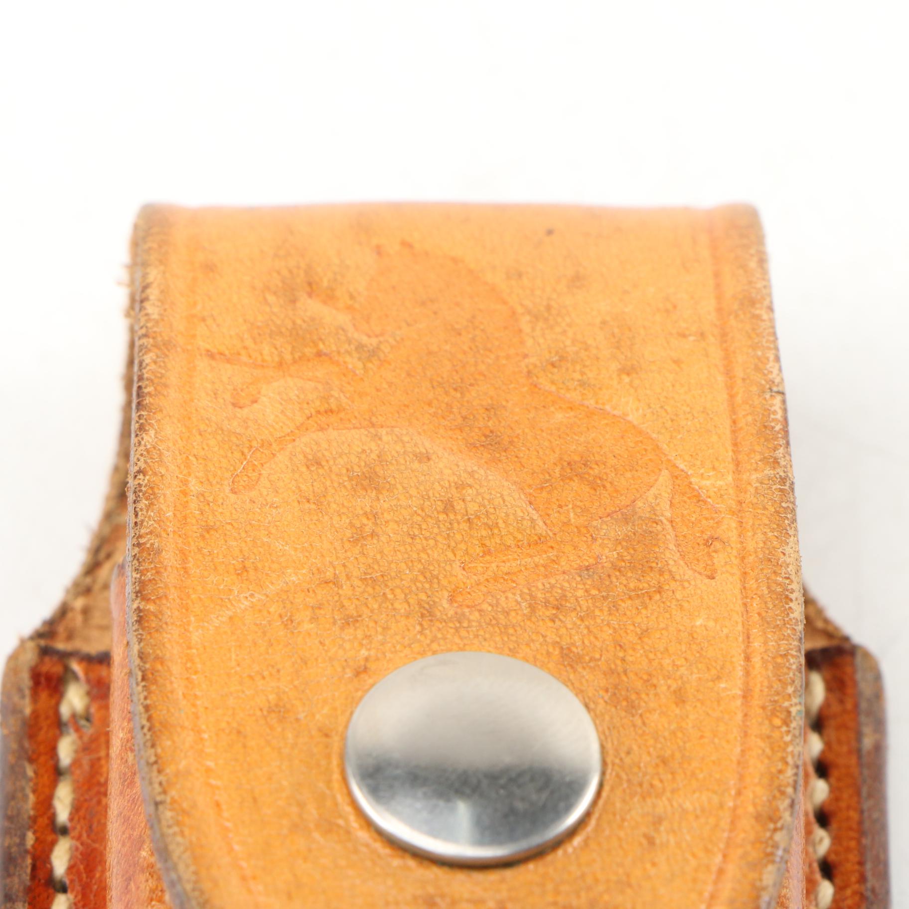 Colt Barry Wood Hartford CT. Horse Logo Hunting Knife with Leather Sheath