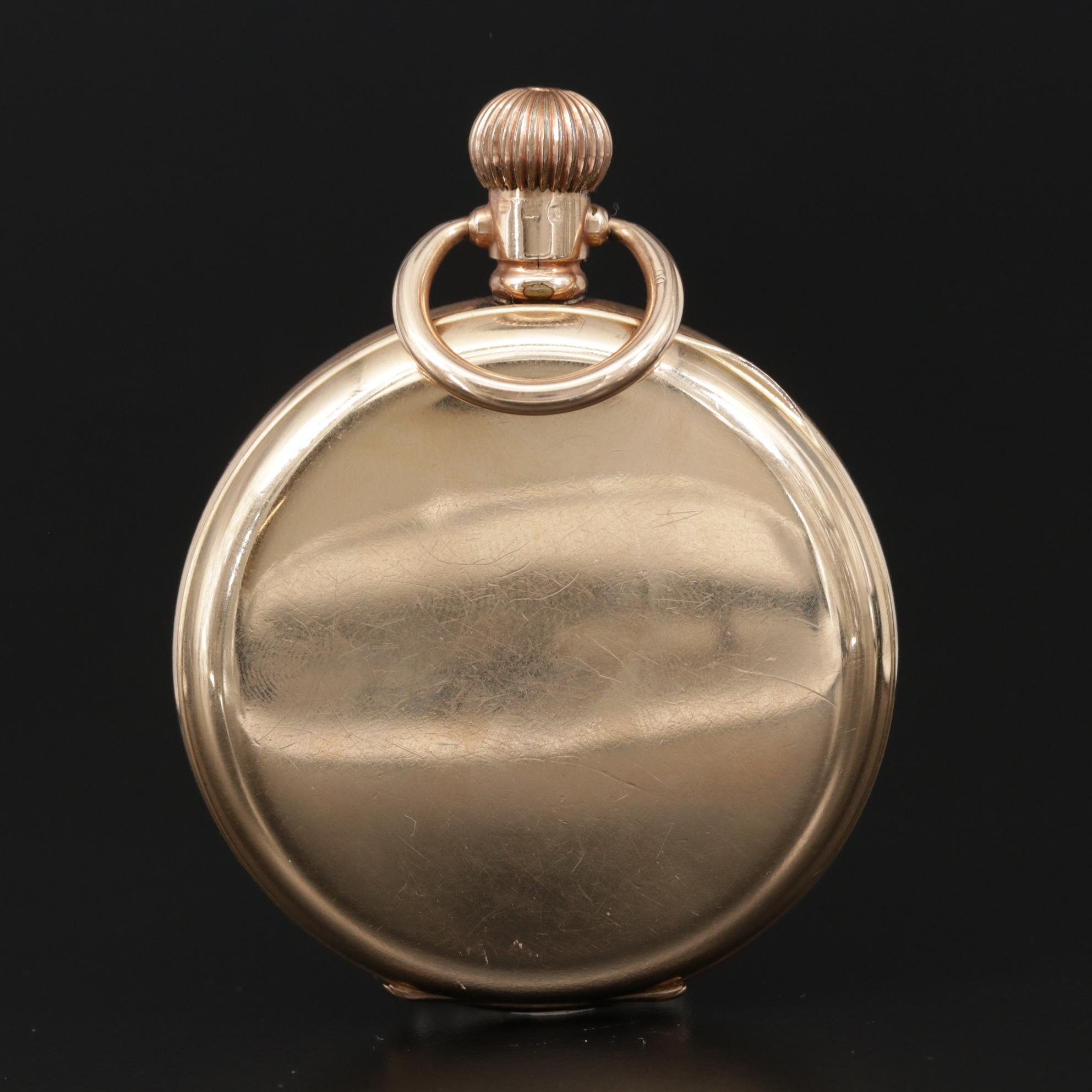 Antique Waltham Gold Filled Demi Hunter Pocket Watch, 1912