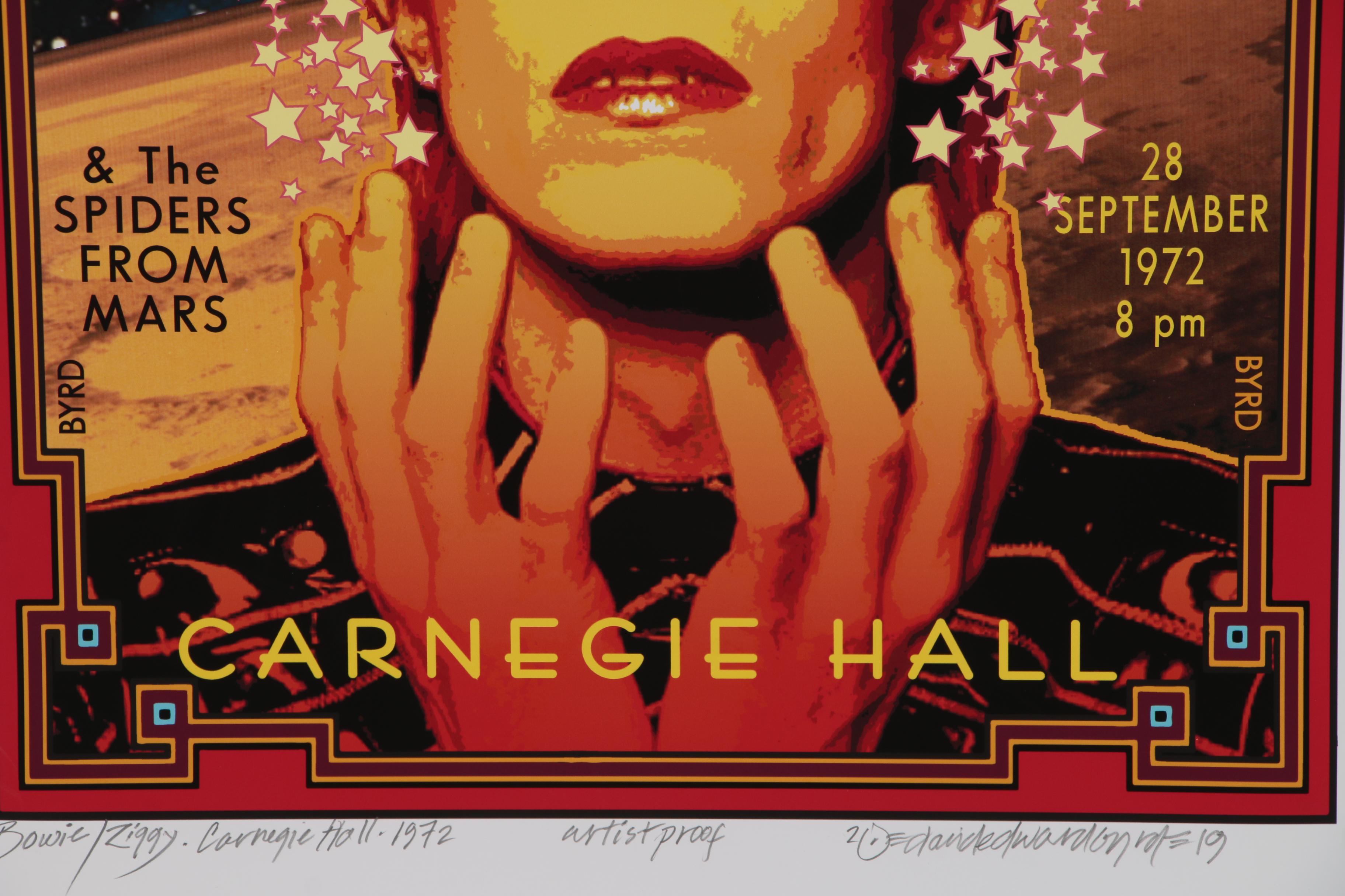 David Edward Byrd Giclée Poster "Bowie/Ziggy at Carnegie Hall 1972," 2019