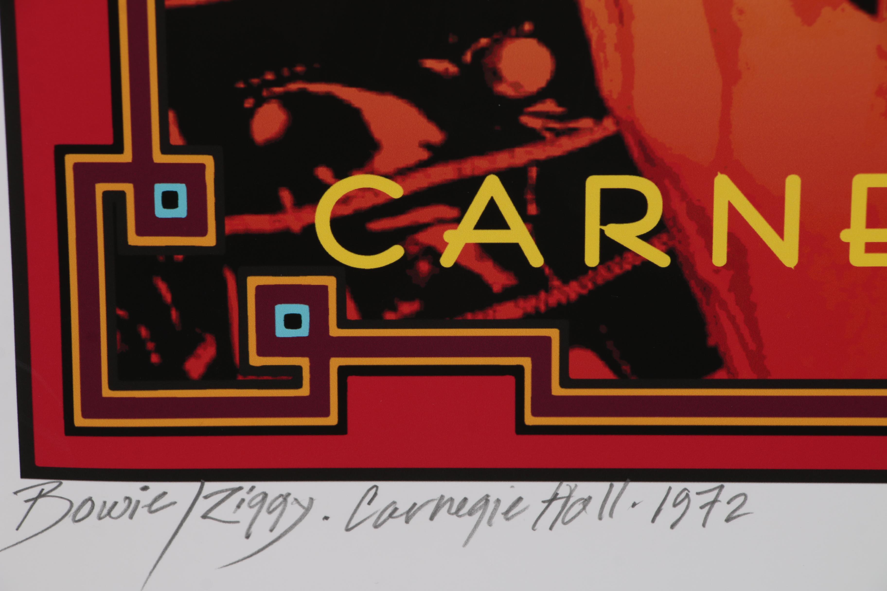 David Edward Byrd Giclée Poster "Bowie/Ziggy at Carnegie Hall 1972," 2019