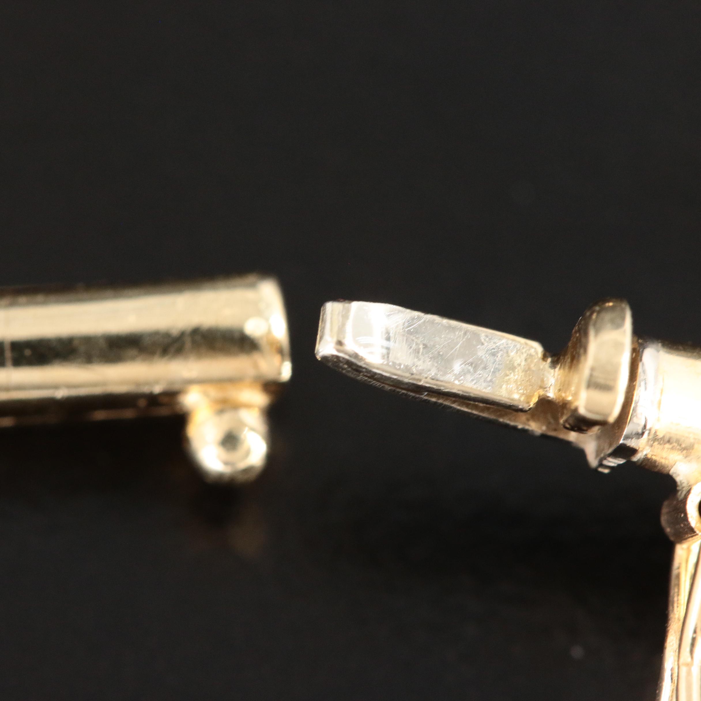 14K Yellow Gold Omega Link Necklace with Extender