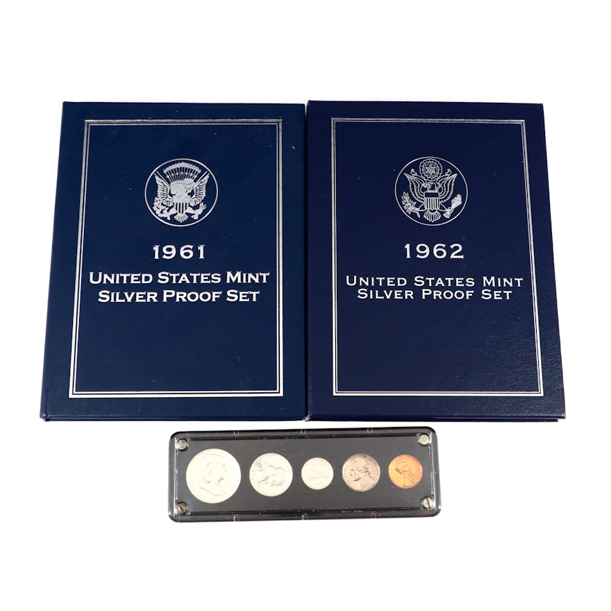 Three U.S. Type Coin Proof Sets, 1959 to 1962