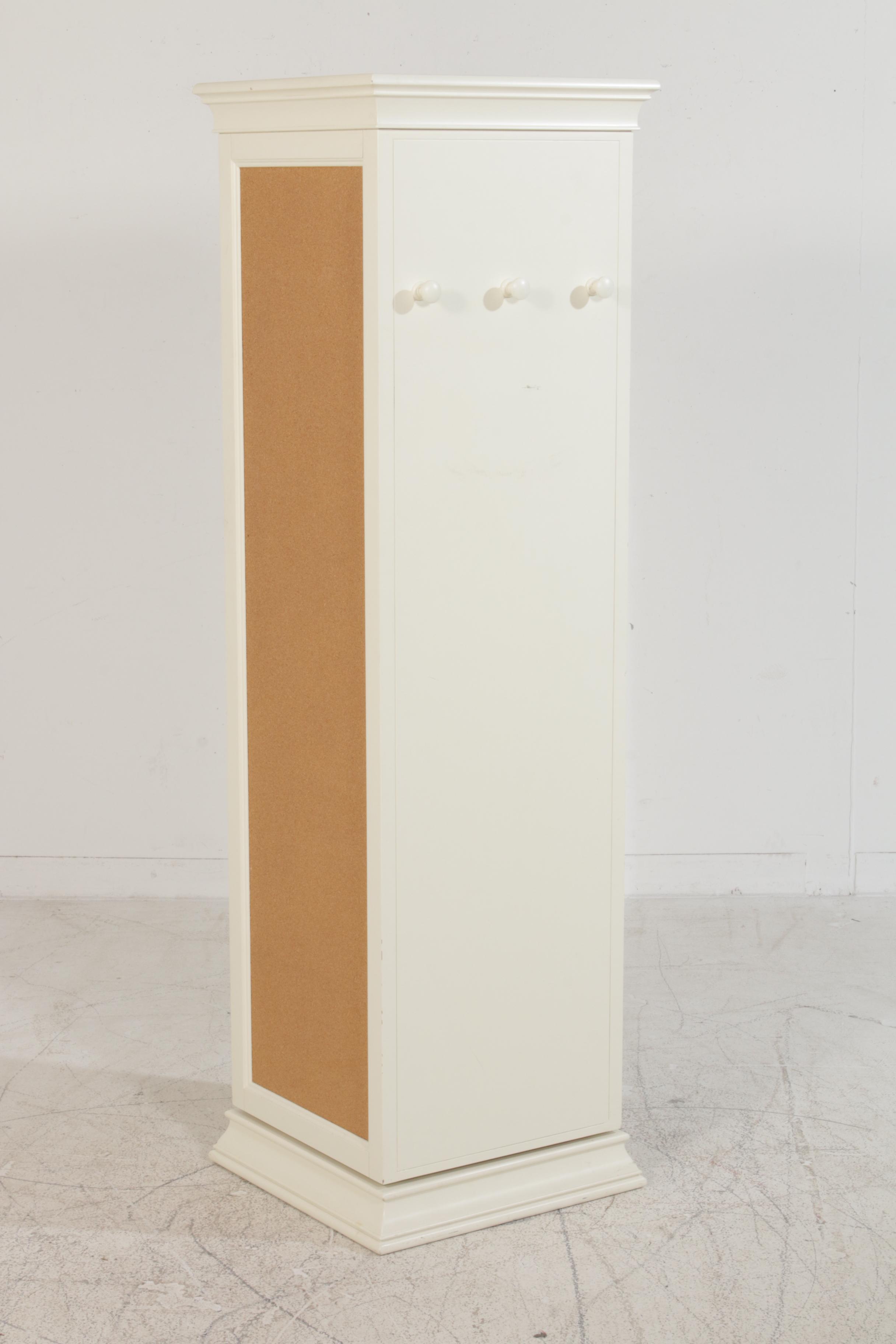 Pottery Barn Teen White Lacquered "Display-It" Storage Mirror