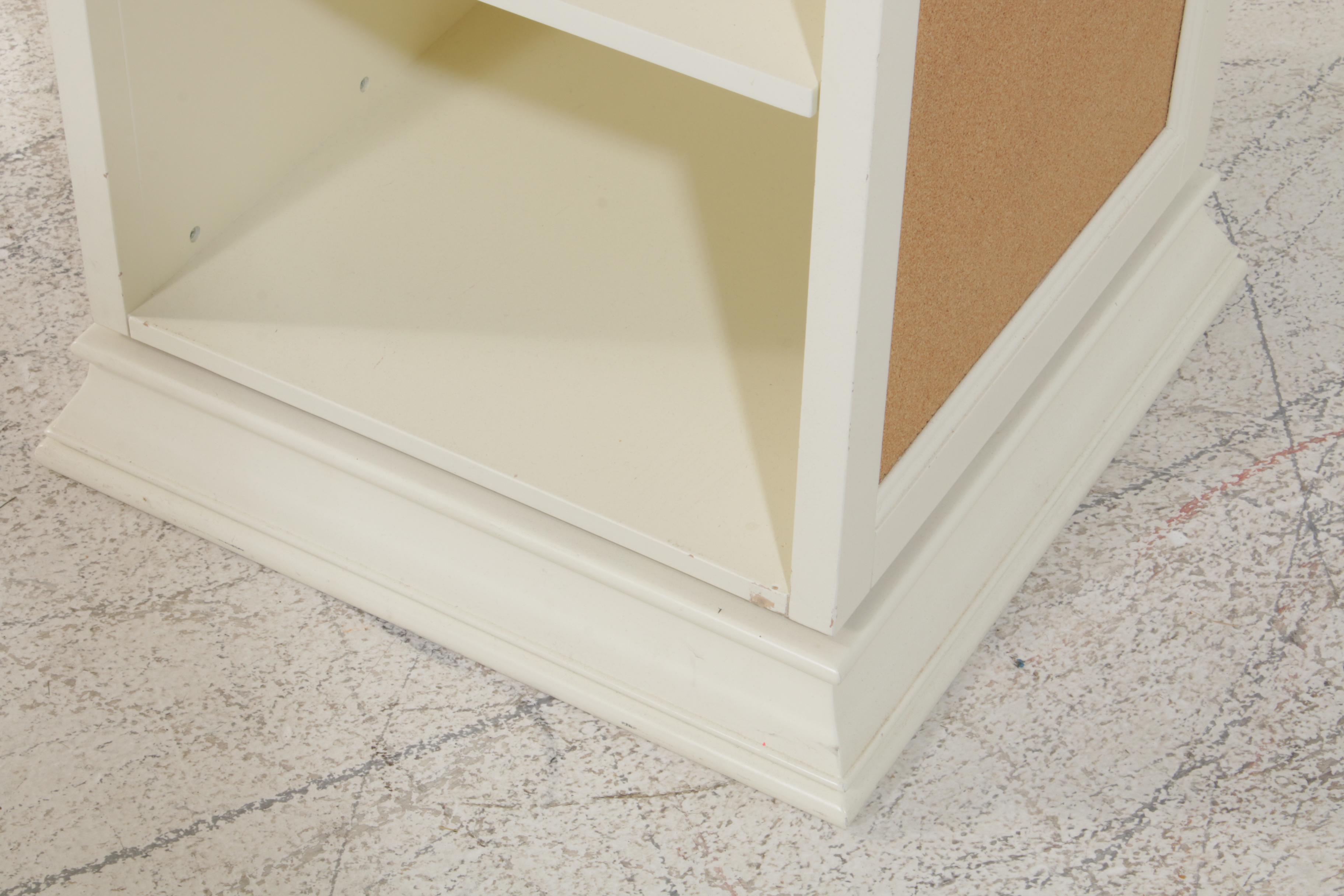 Pottery Barn Teen White Lacquered "Display-It" Storage Mirror